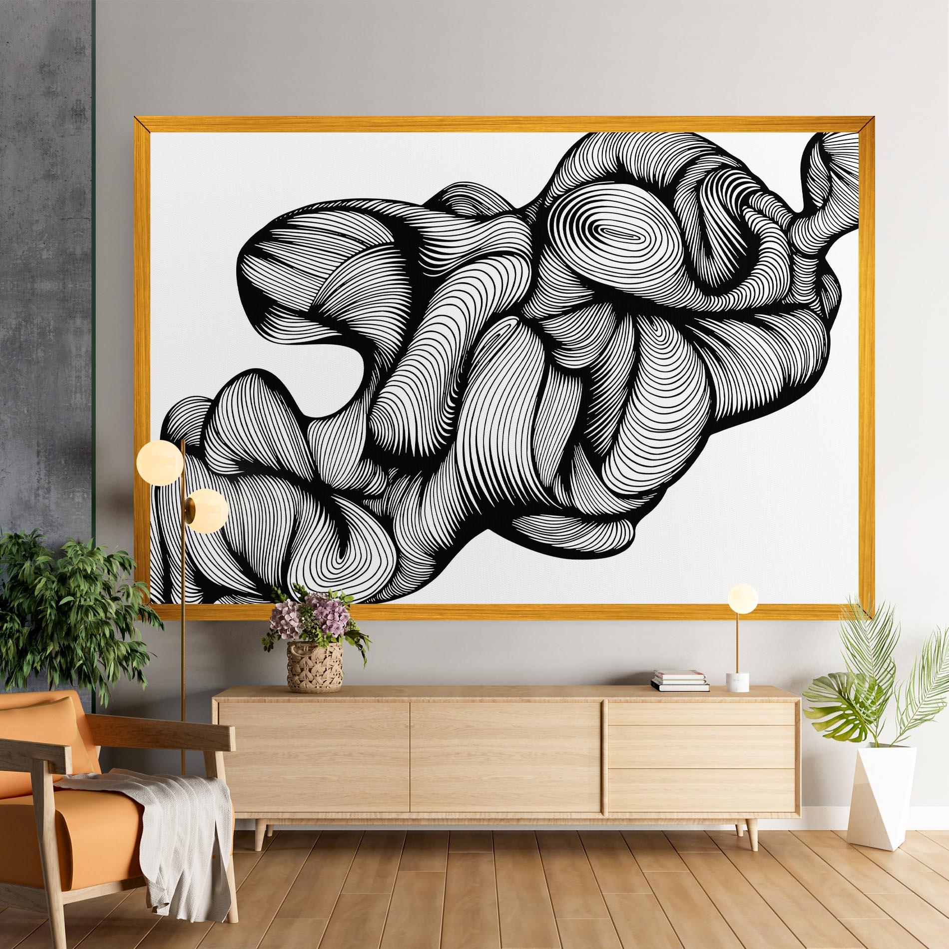 Vászonkép Monochrome Doodle mockup 9