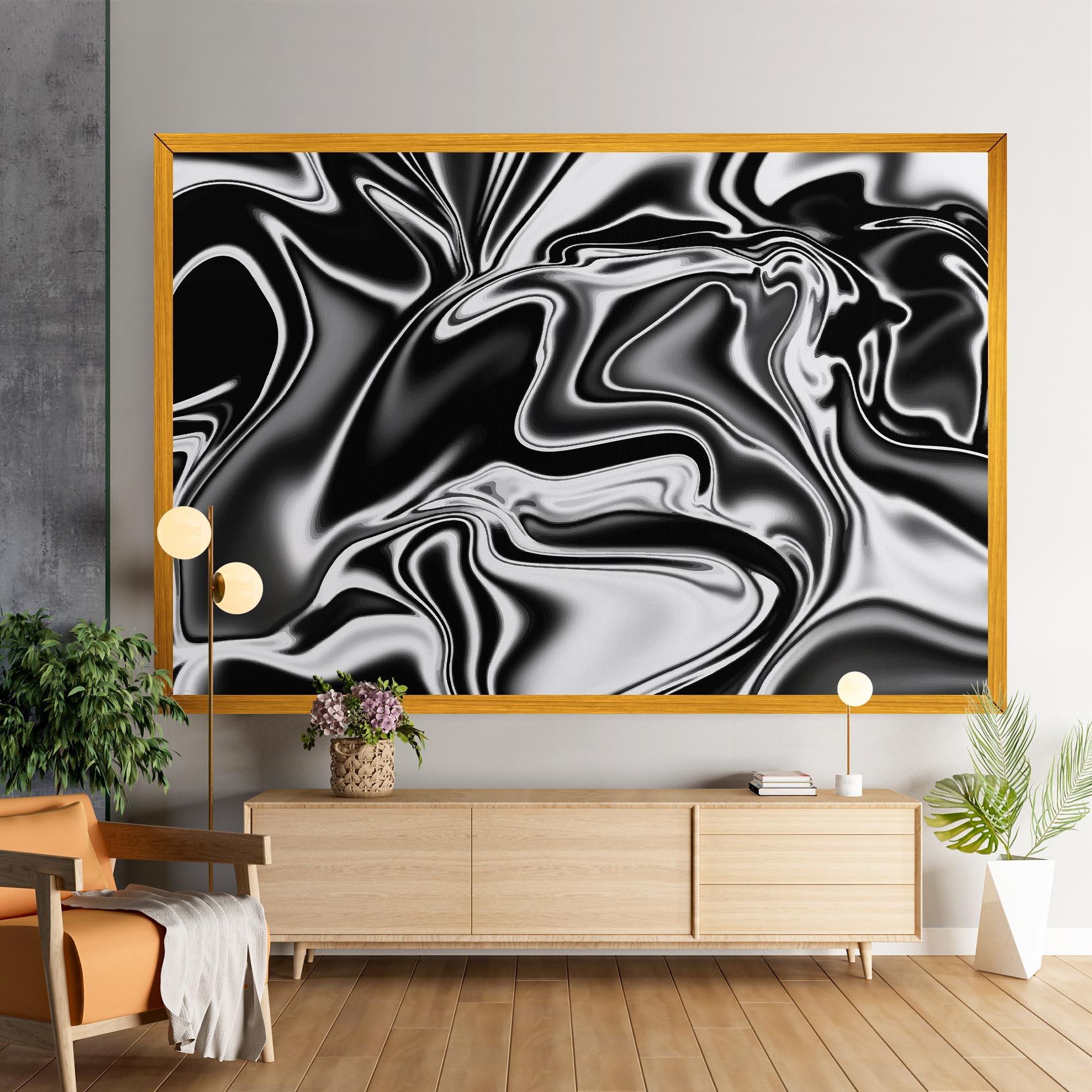 Vászonkép Silver Black Art mockup 9