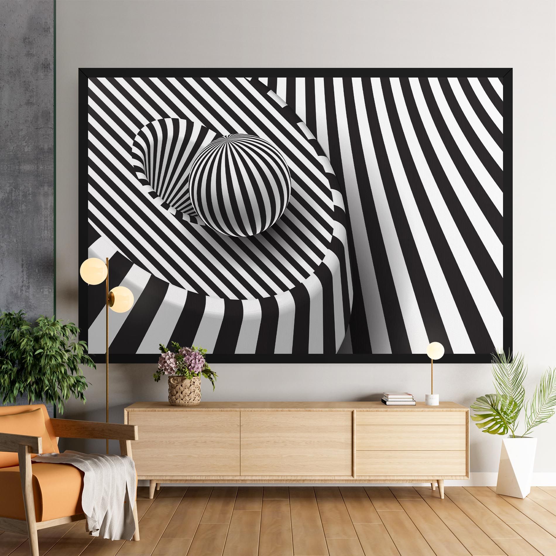 3d Ball Zebra mockup 9