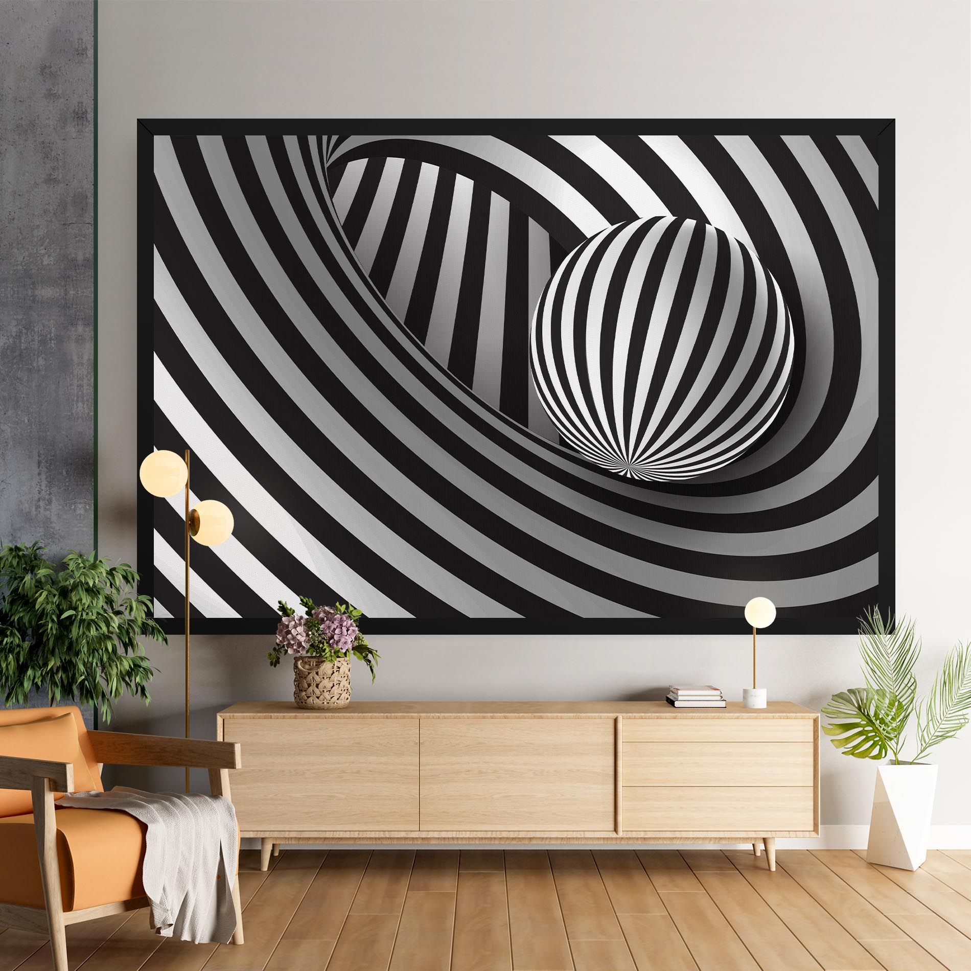 3d Zebra Ball mockup 9