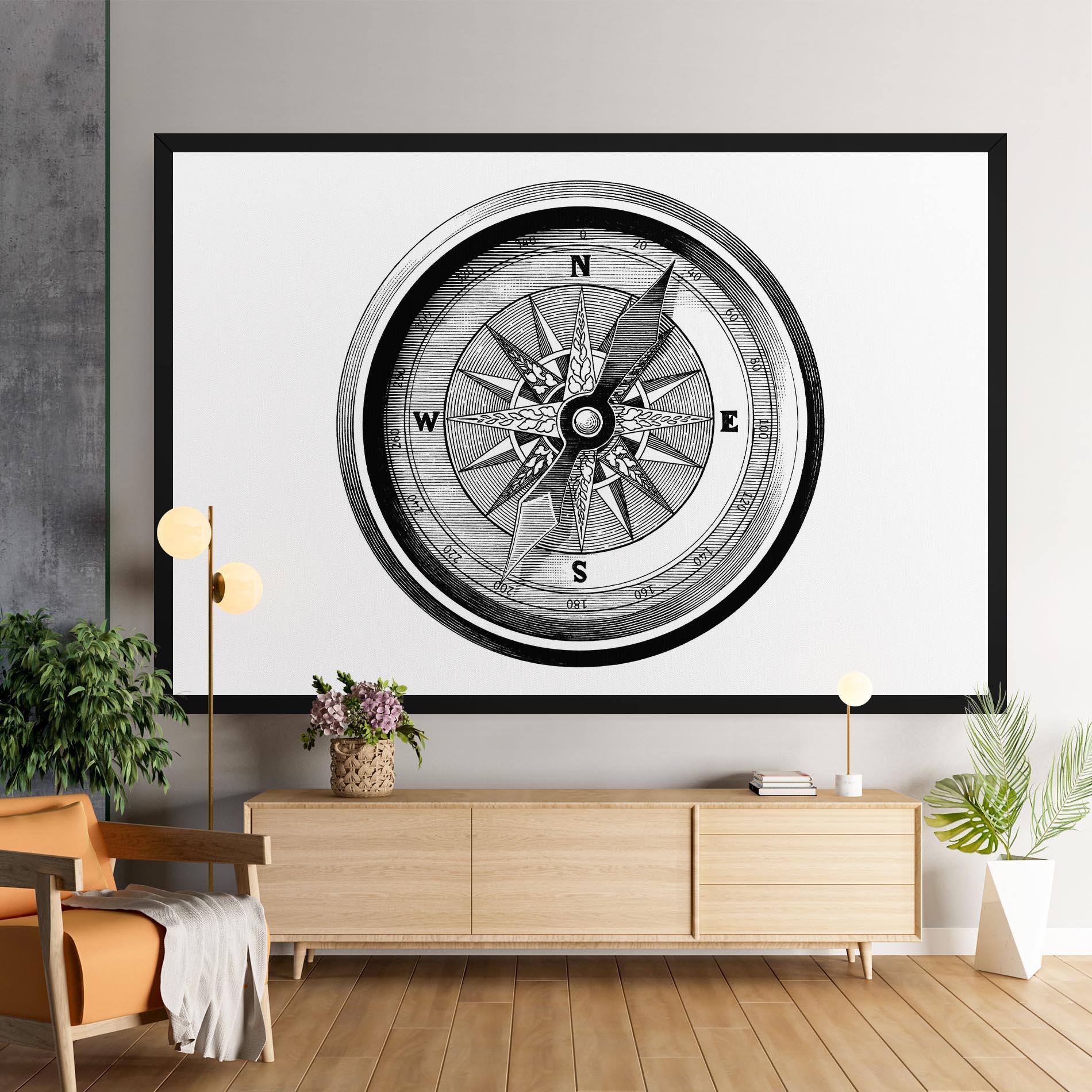 Vászonkép Black Compass mockup 9
