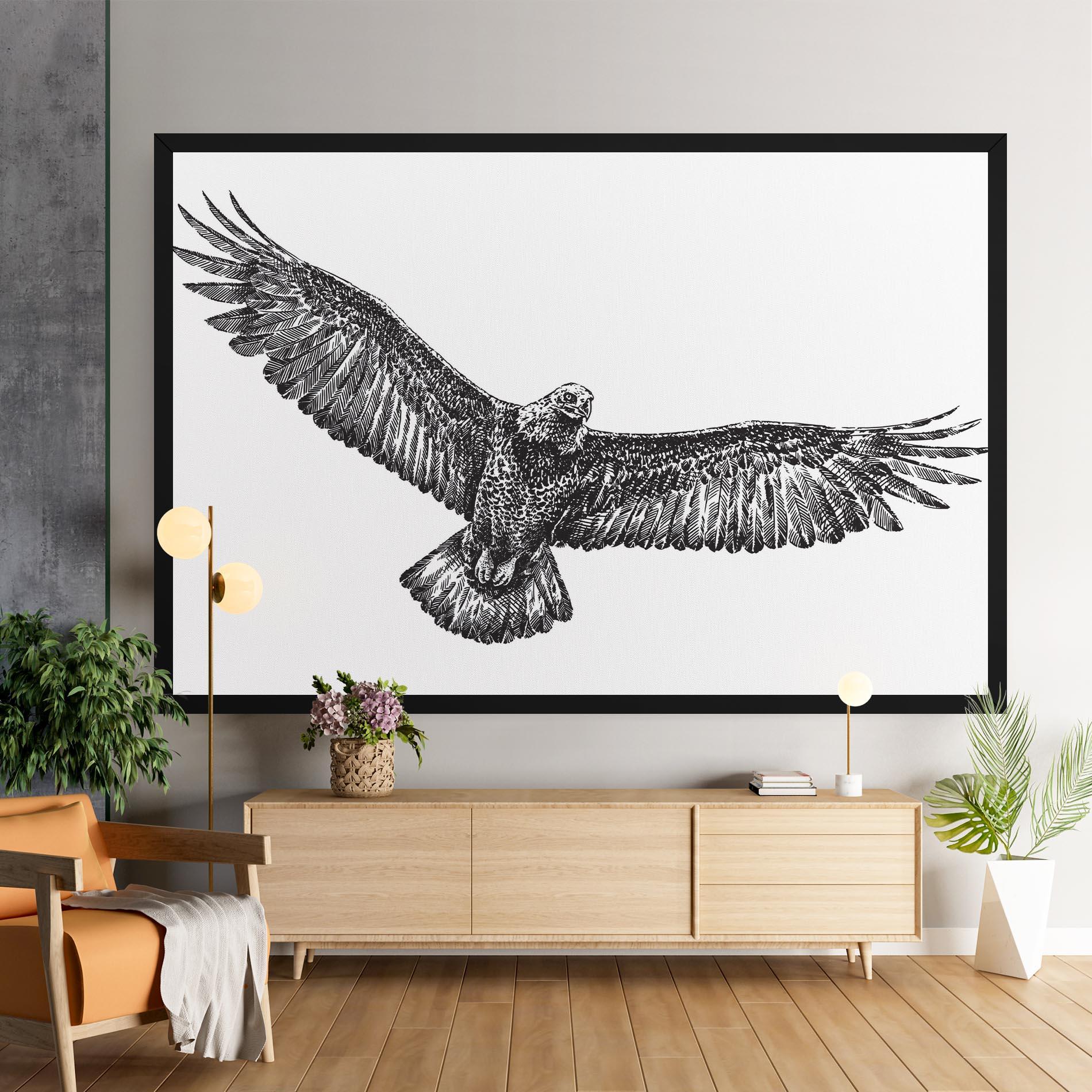 Vászonkép Eagle Art Line mockup 9