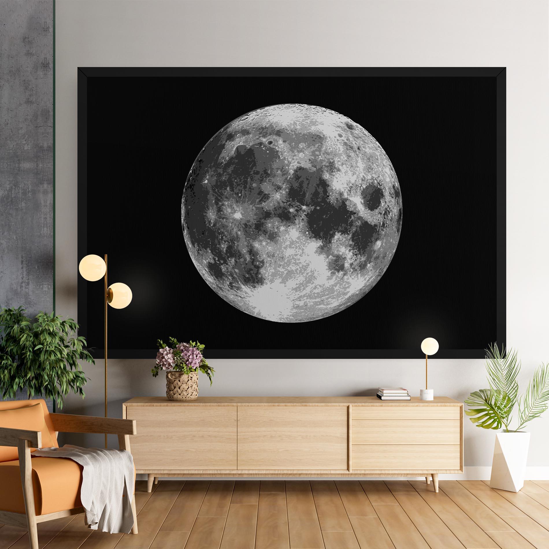 Vászonkép Grey Shiny Moon mockup 9