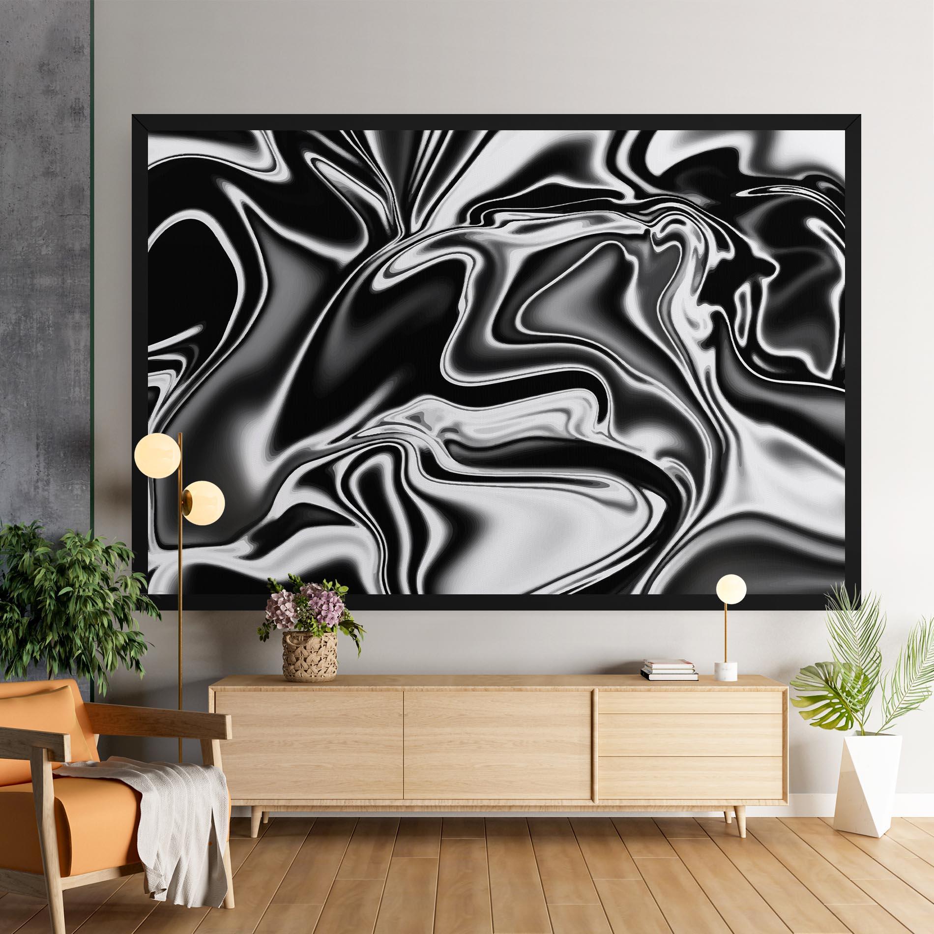Vászonkép Silver Black Art mockup 9