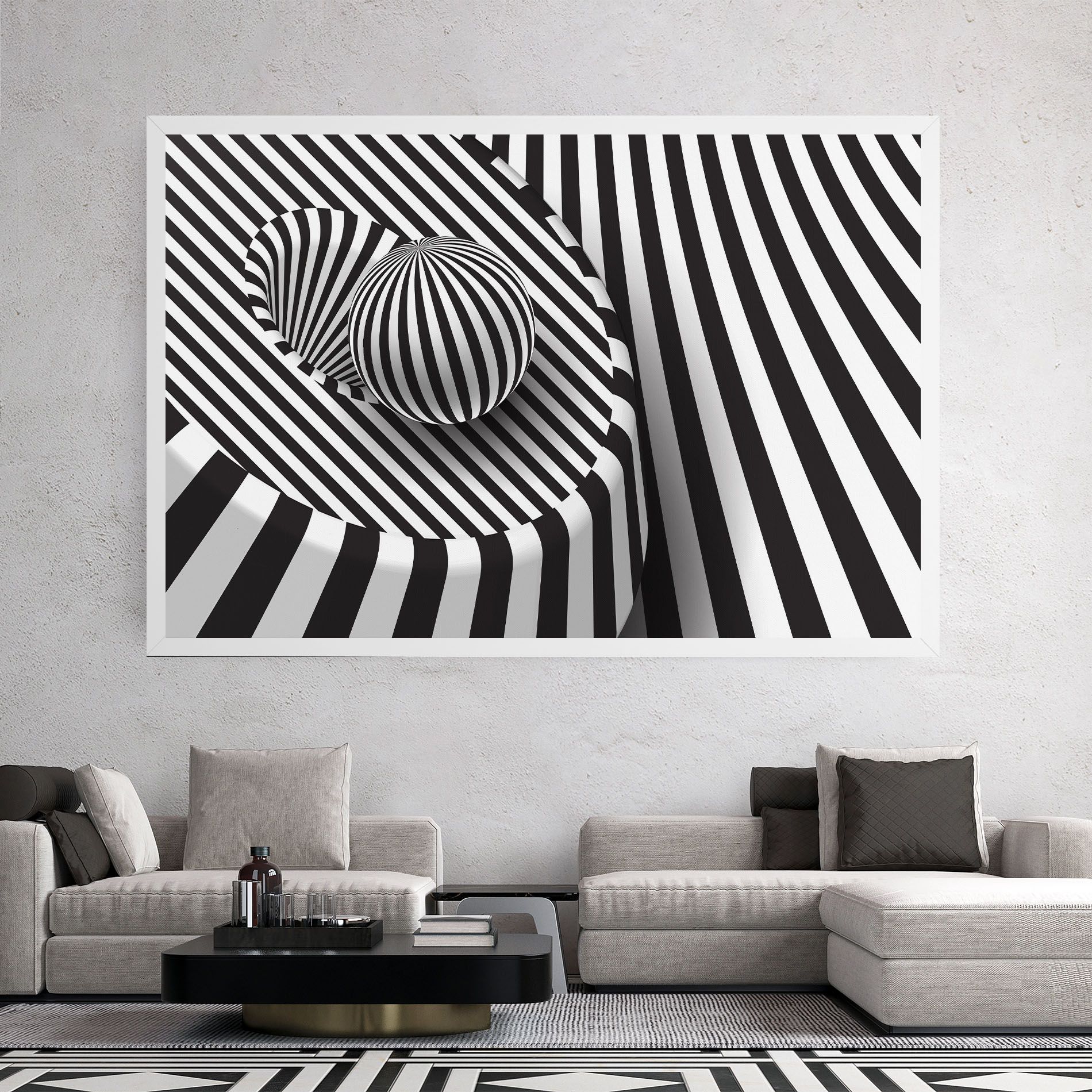 3d Ball Zebra mockup 2