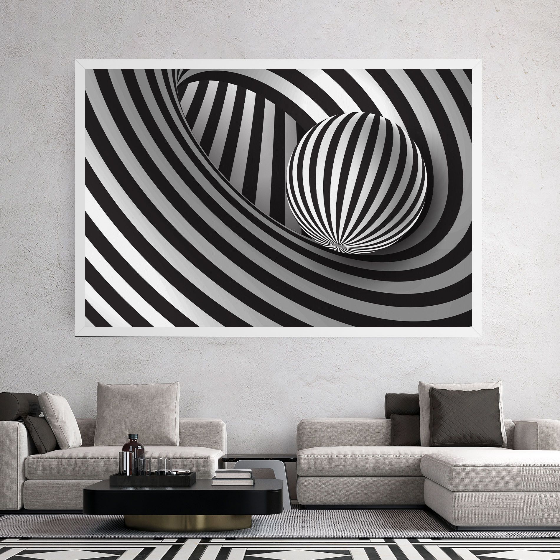 3d Zebra Ball mockup 2