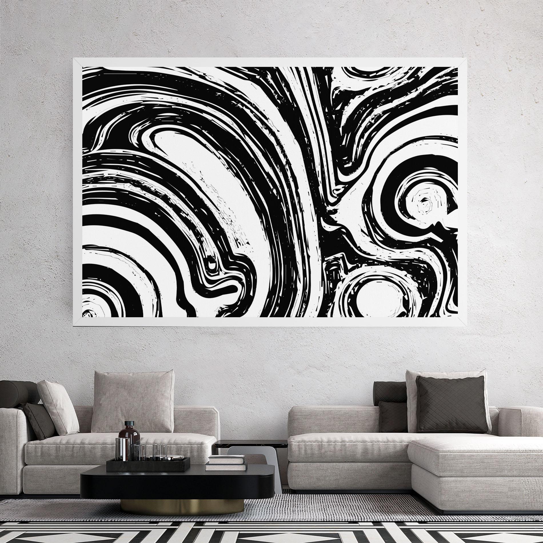 Vászonkép Black Liquid White mockup 2