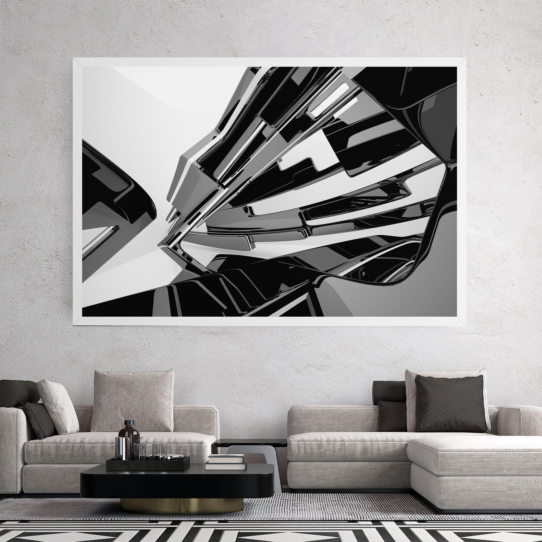 Vászonkép Black Sculpture mockup 2