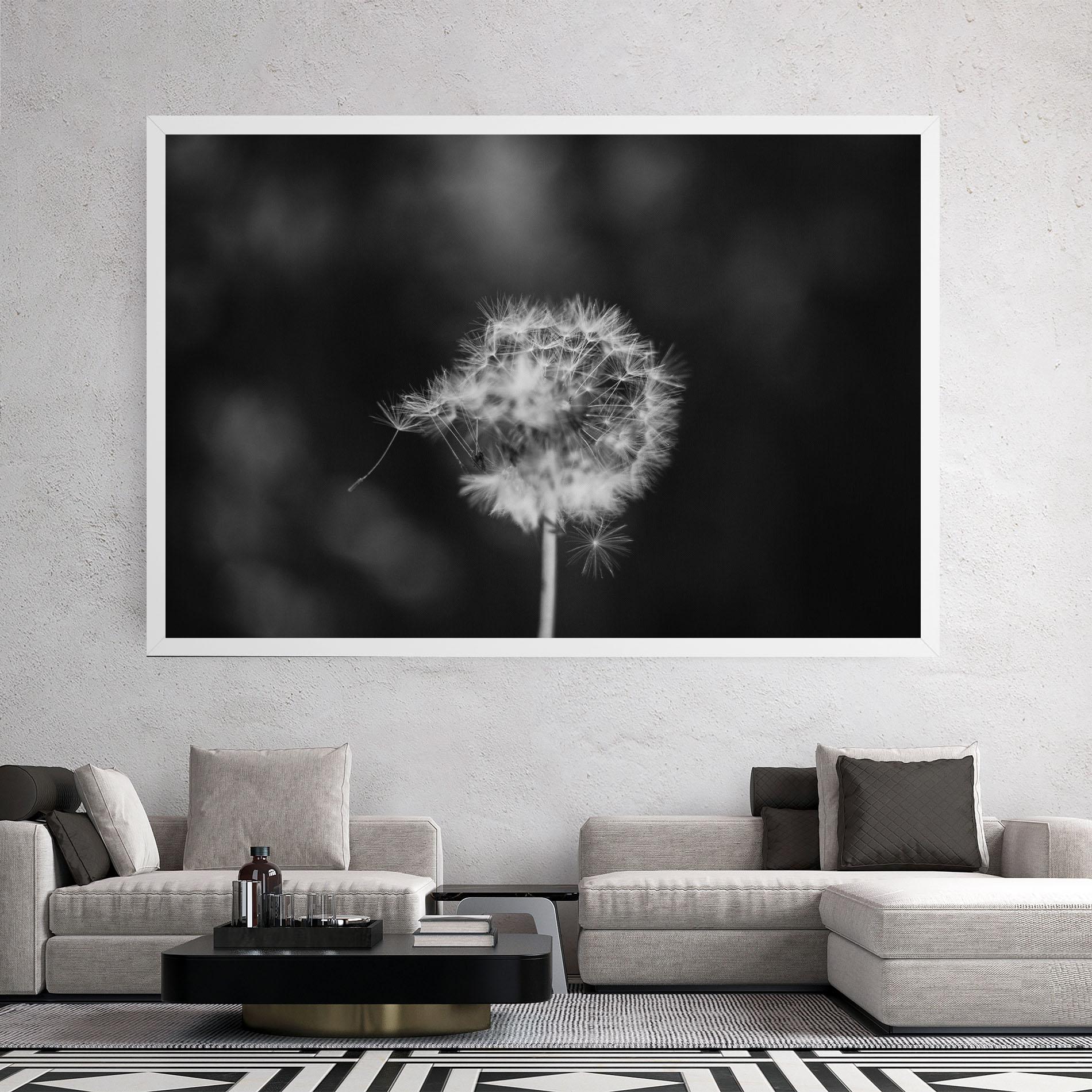 Vászonkép Grey Dandelion mockup 2