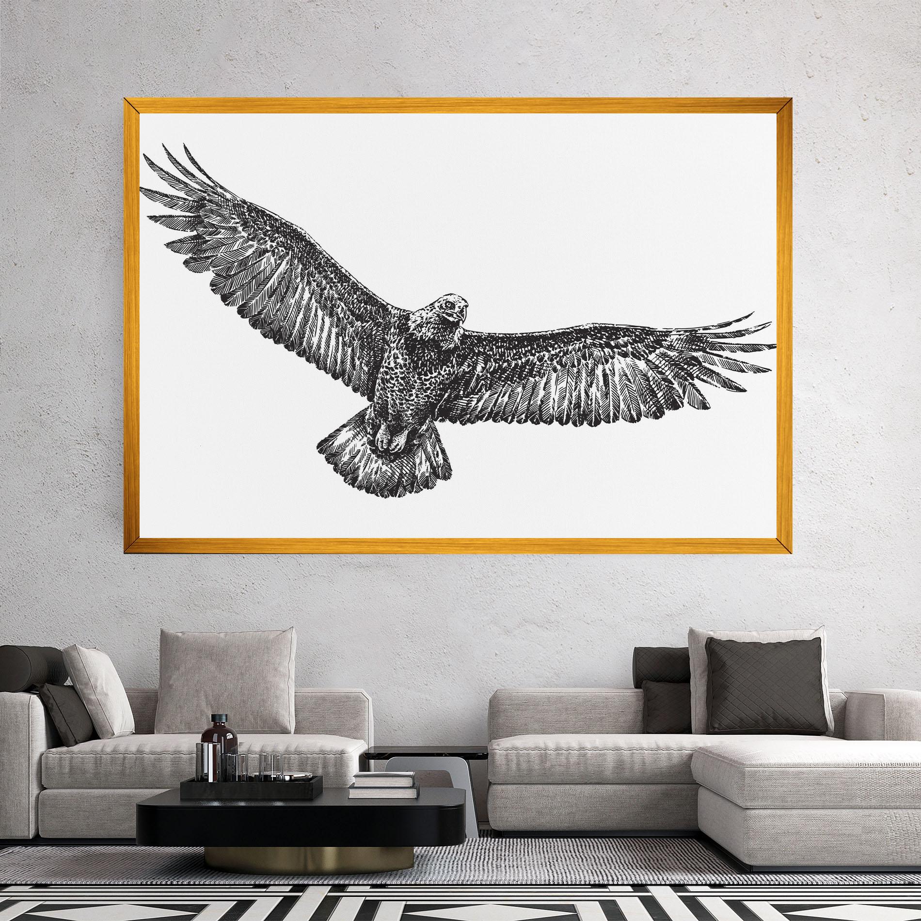 Vászonkép Eagle Art Line mockup 2
