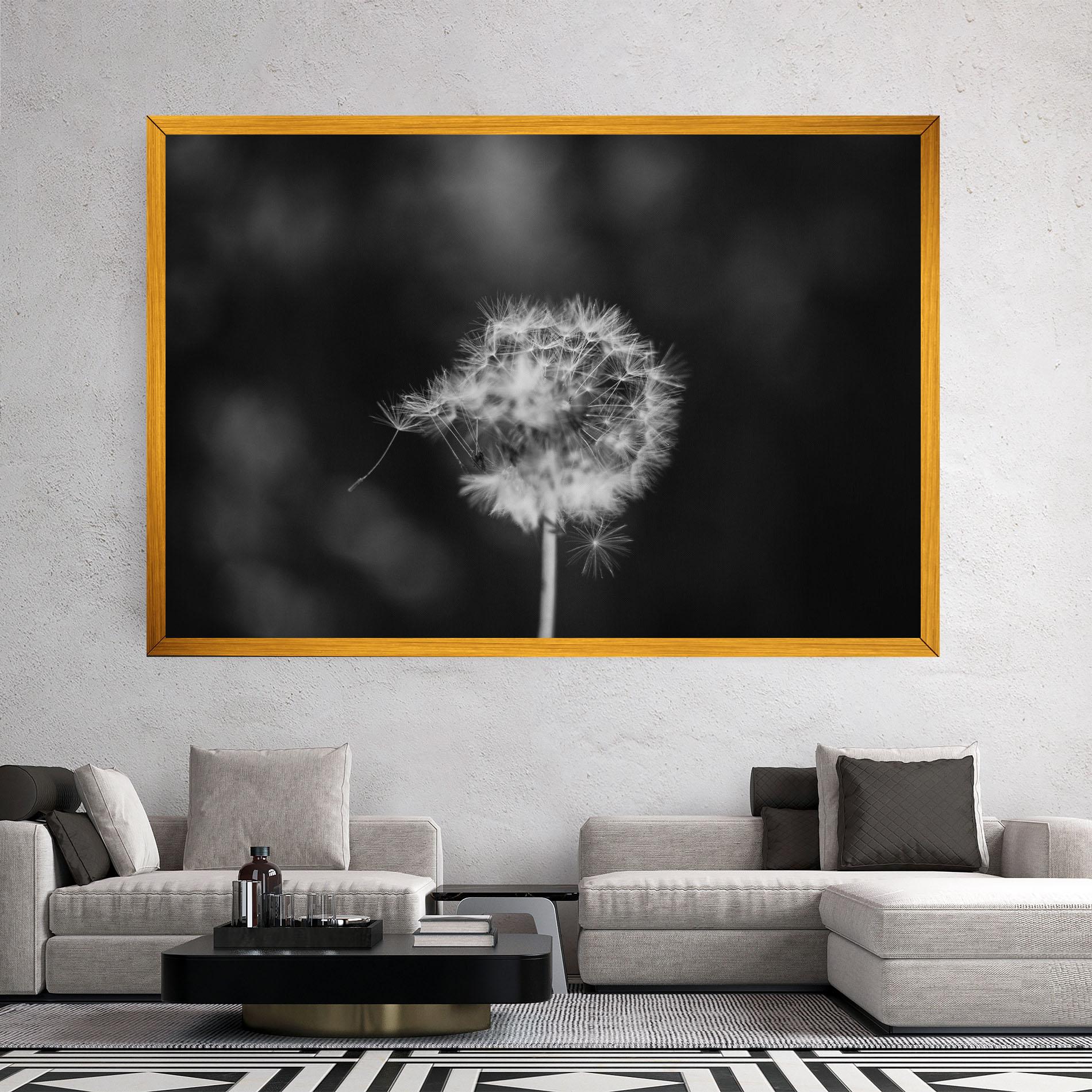 Vászonkép Grey Dandelion mockup 2