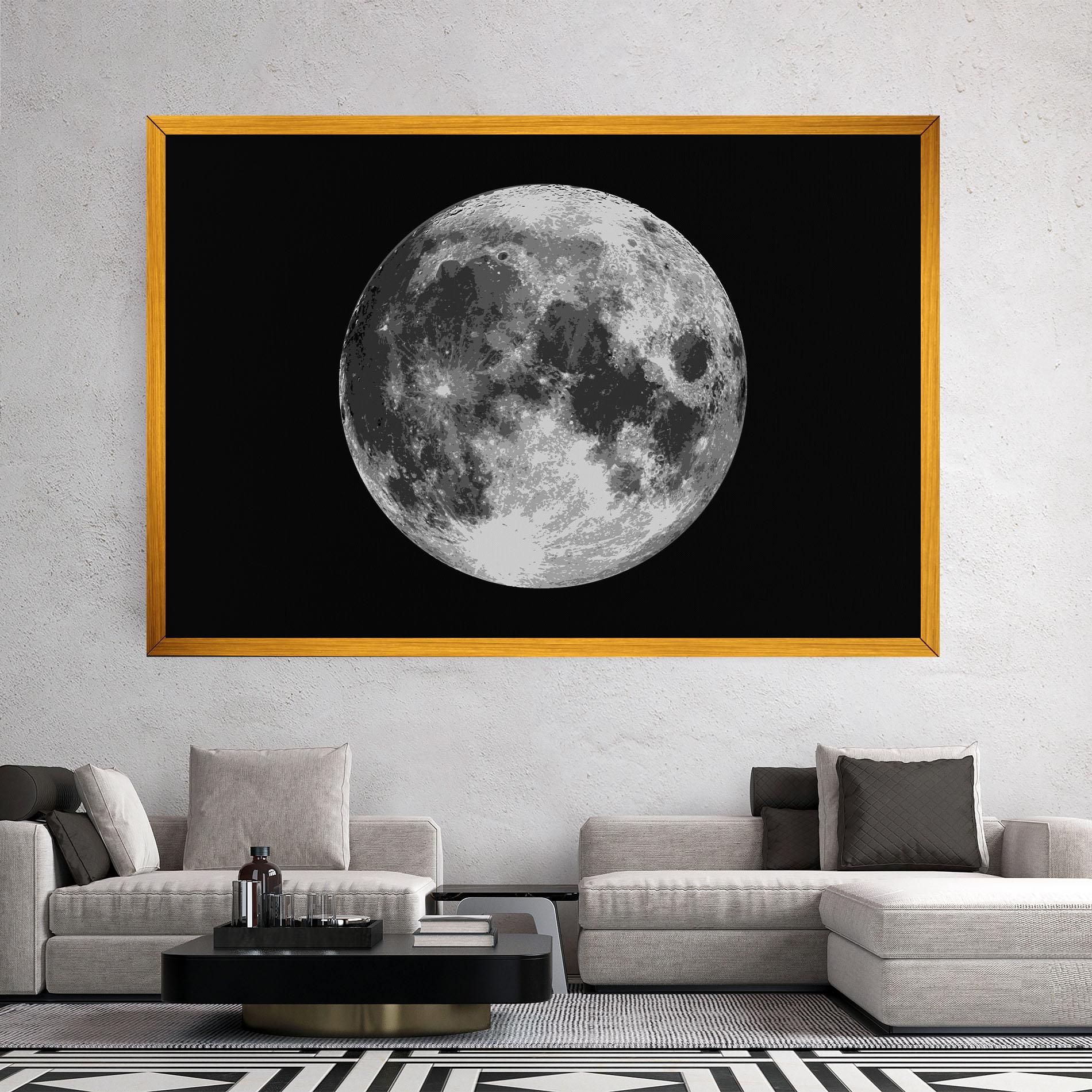 Vászonkép Grey Shiny Moon mockup 2