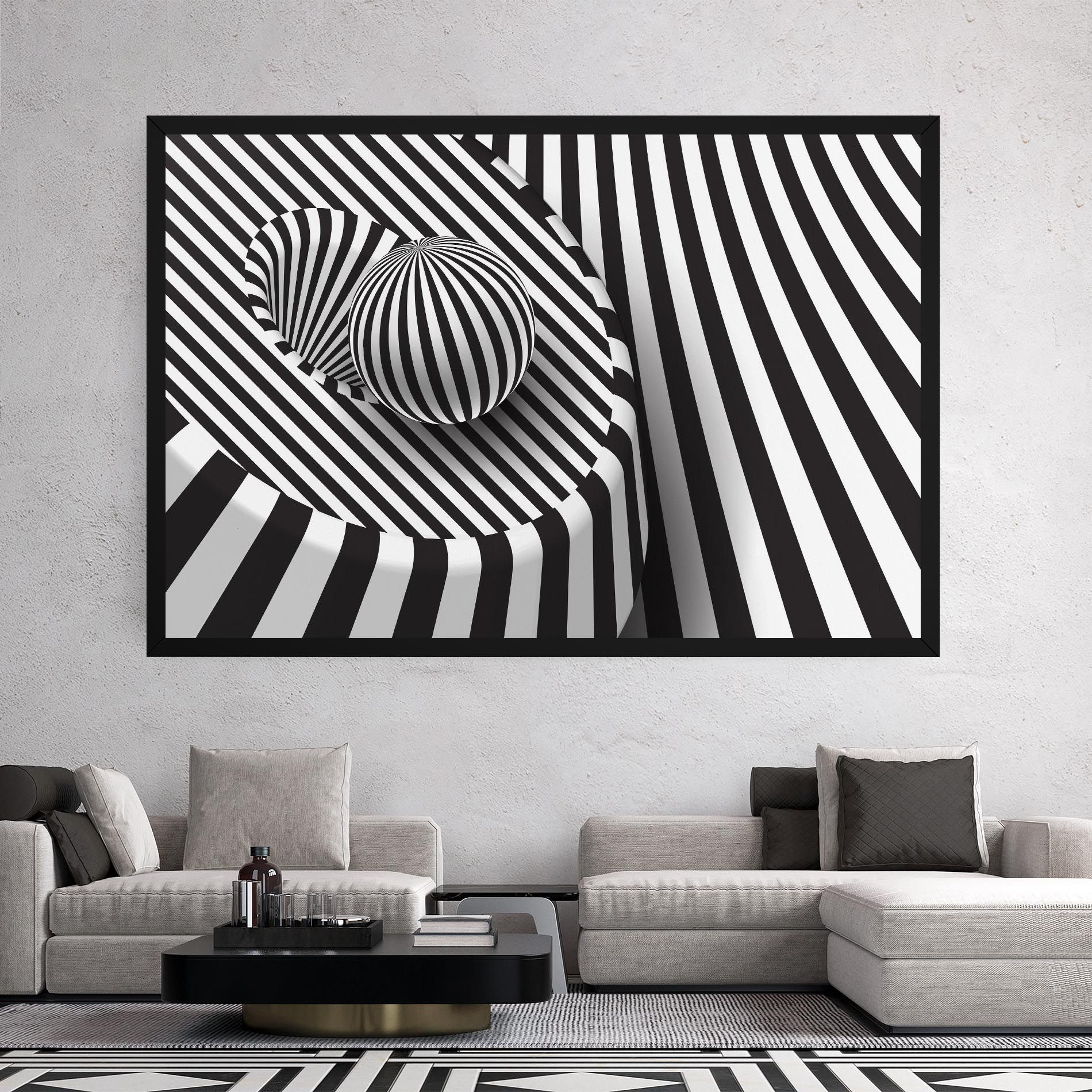 3d Ball Zebra mockup 2
