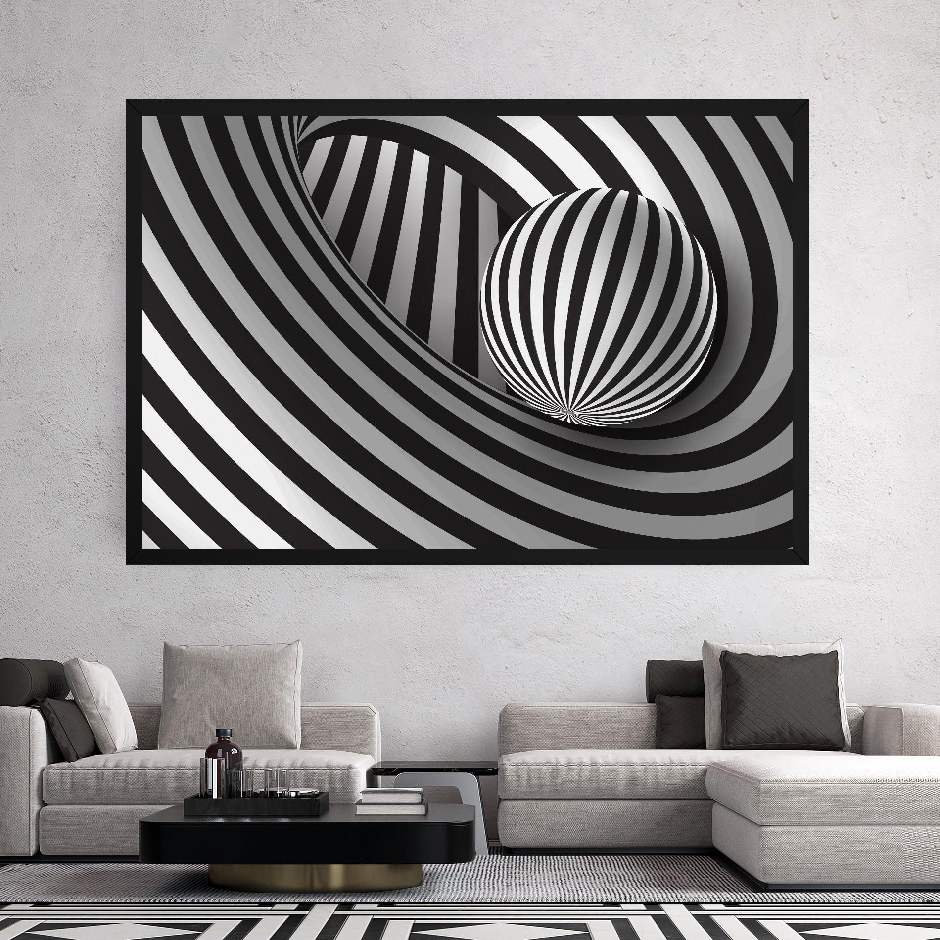 3d Zebra Ball mockup 2