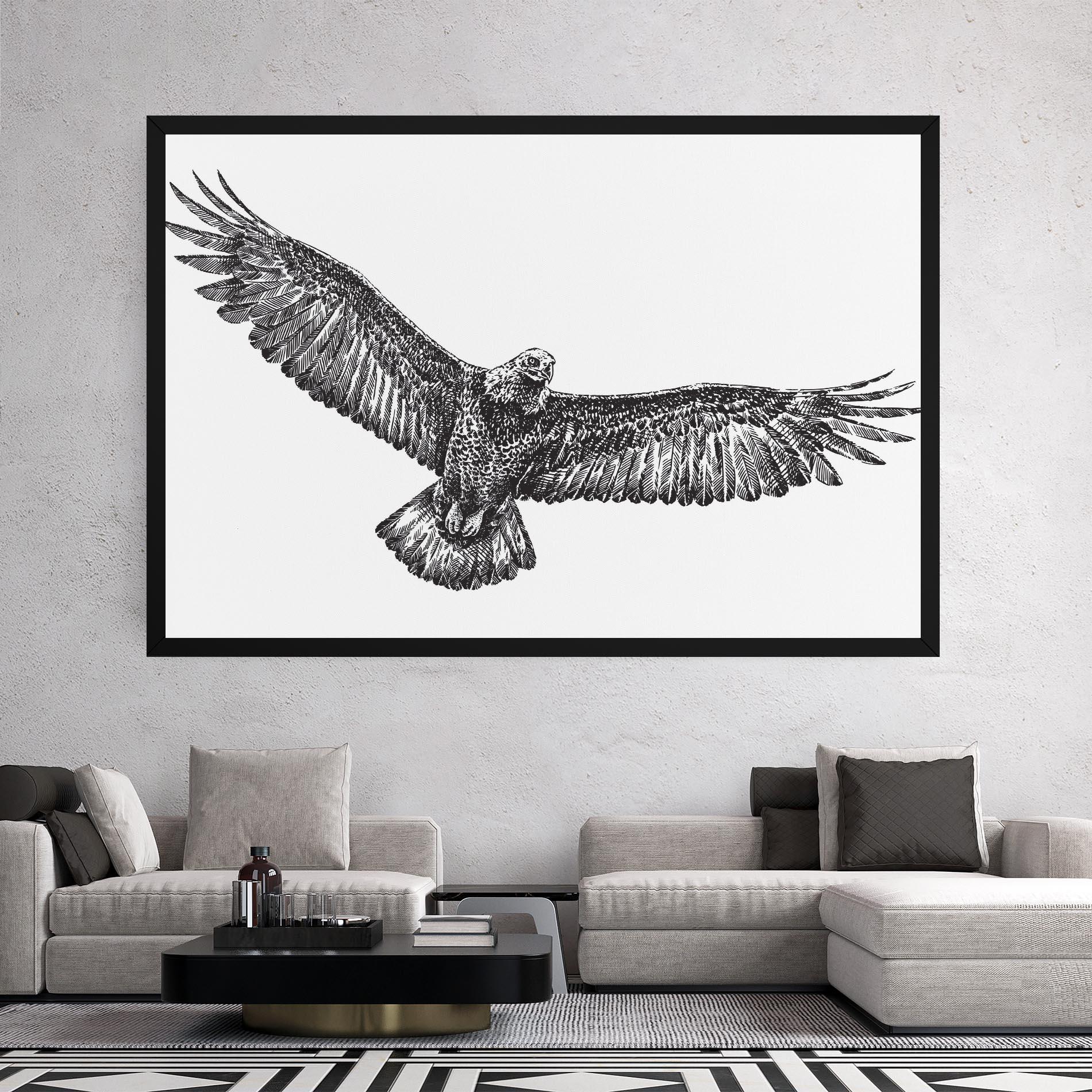 Vászonkép Eagle Art Line mockup 2