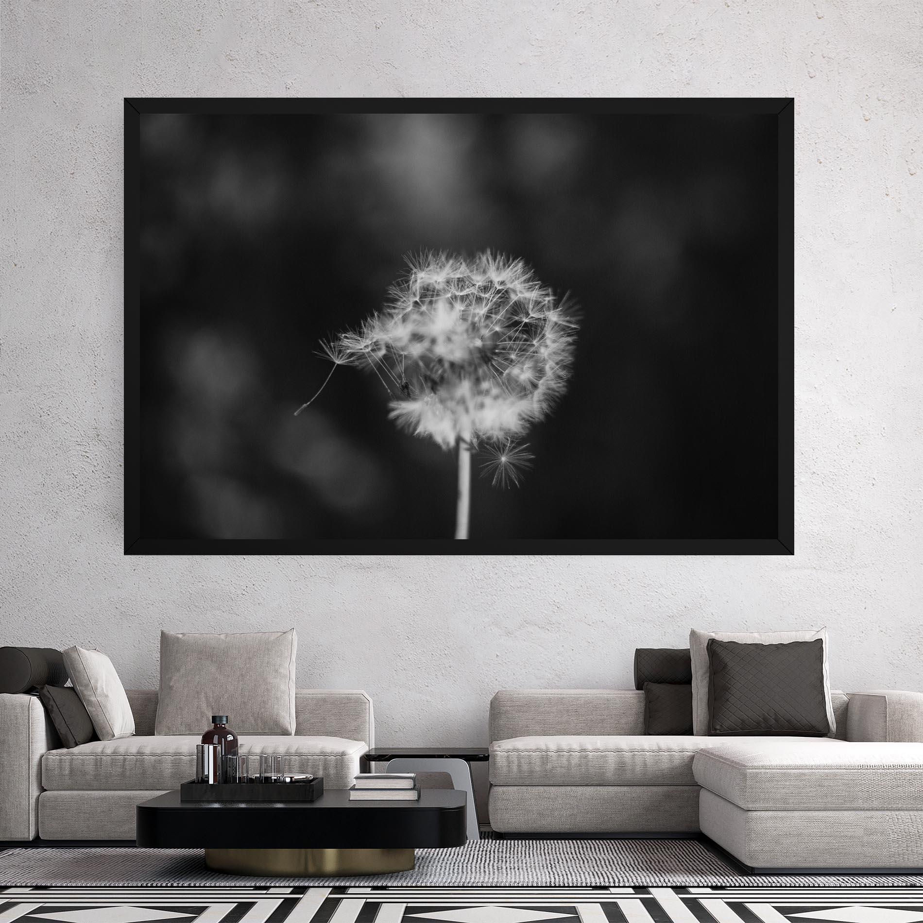 Vászonkép Grey Dandelion mockup 2