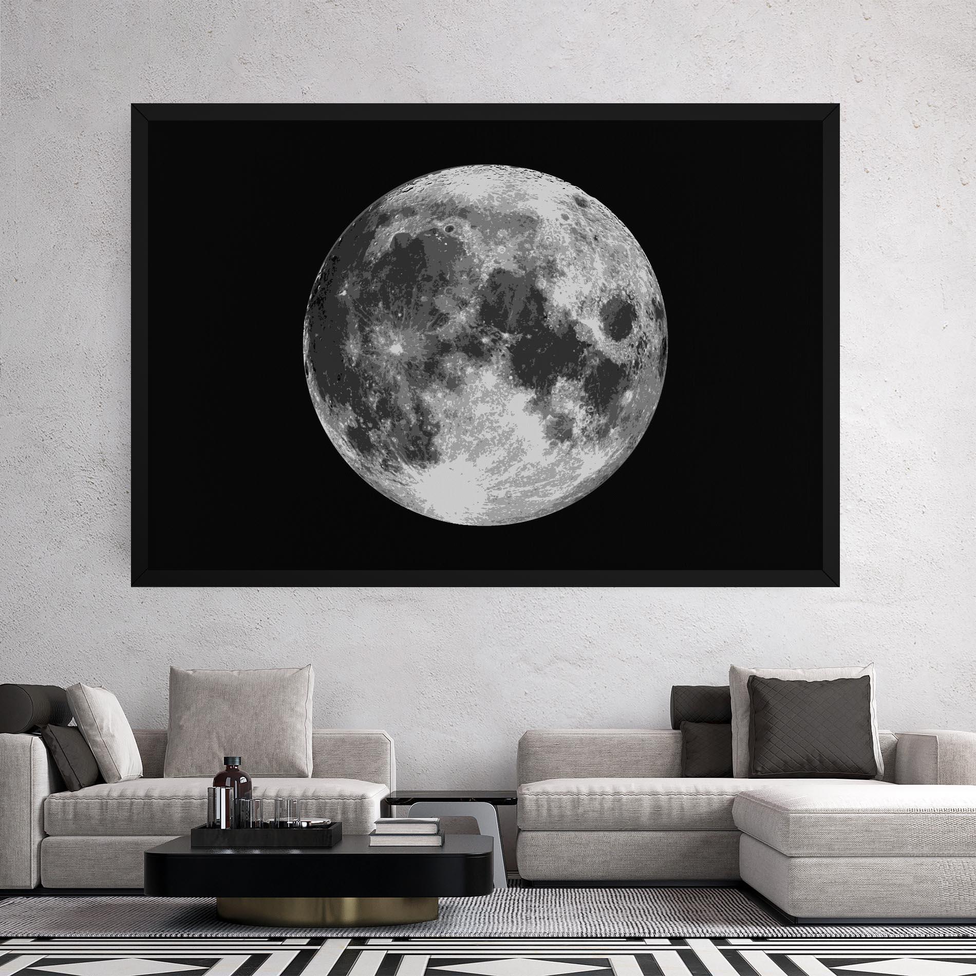 Vászonkép Grey Shiny Moon mockup 2