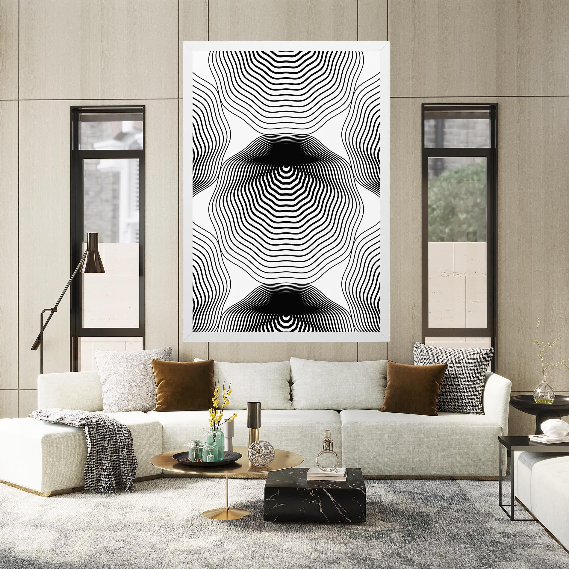 Vászonkép Black Line Art mockup 2