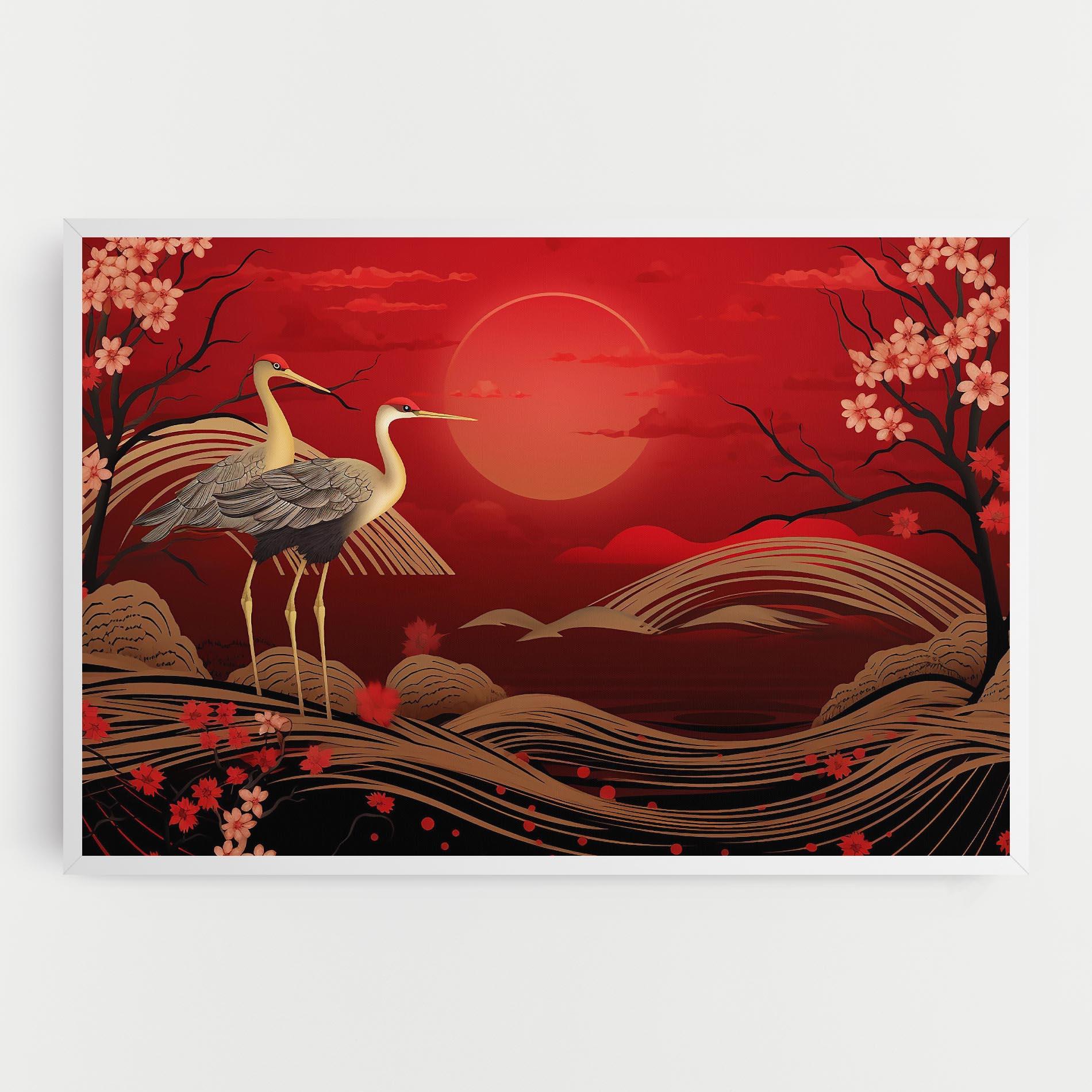 Vászonkép Gold Landscape Painting mockup 0