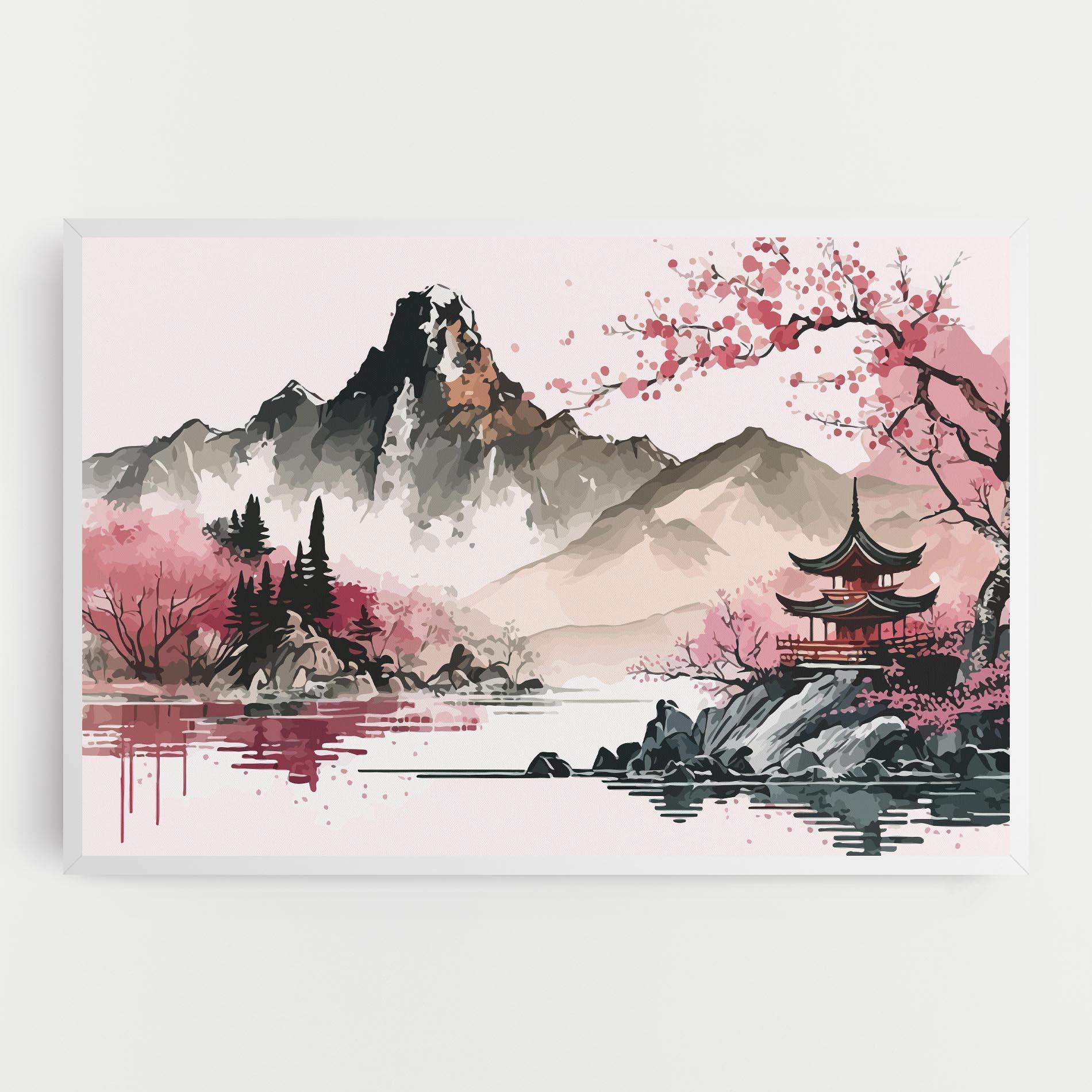 Vászonkép Pink Asian View mockup 0