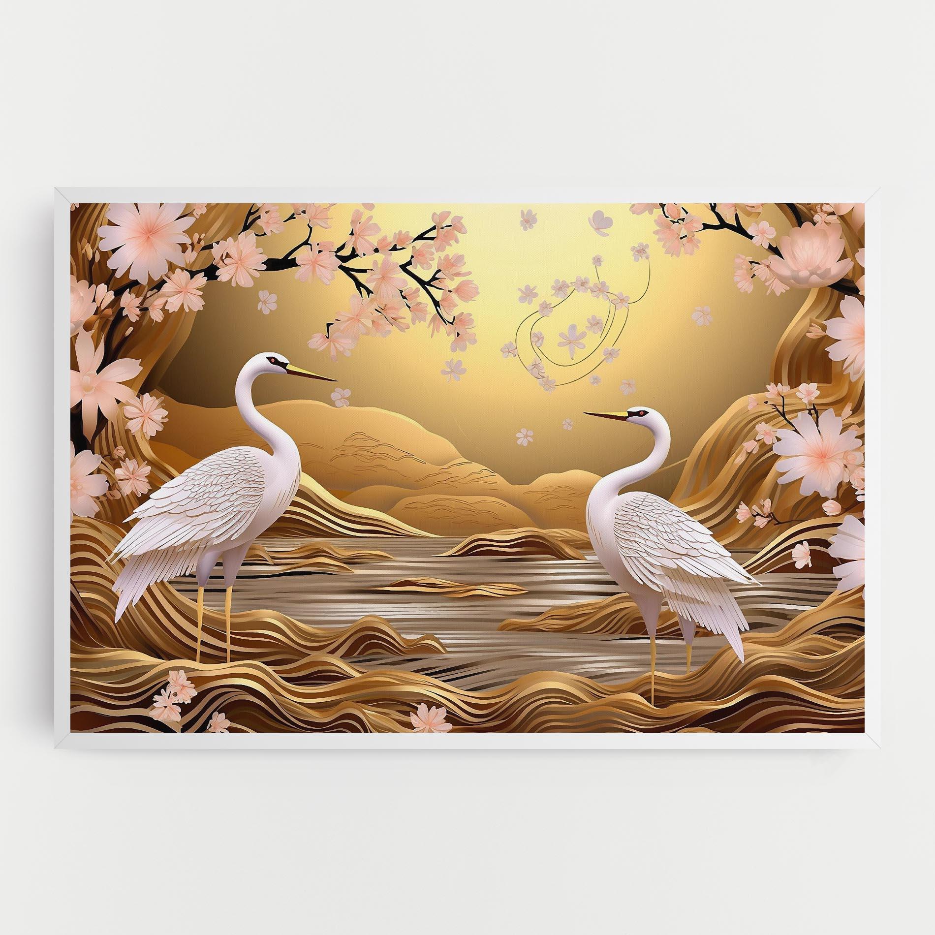 Vászonkép Pink Chinese Flowers mockup 0