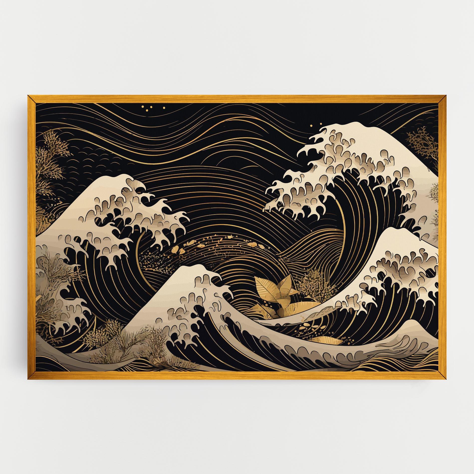 Vászonkép Asiatic Gold Wave mockup 0