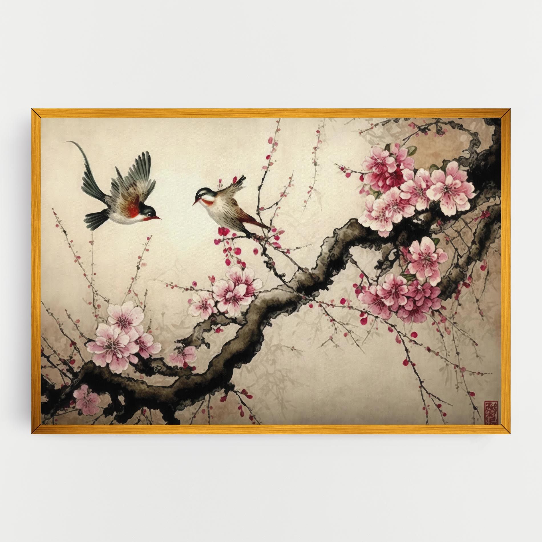 Cherry Blossom Birds mockup 0