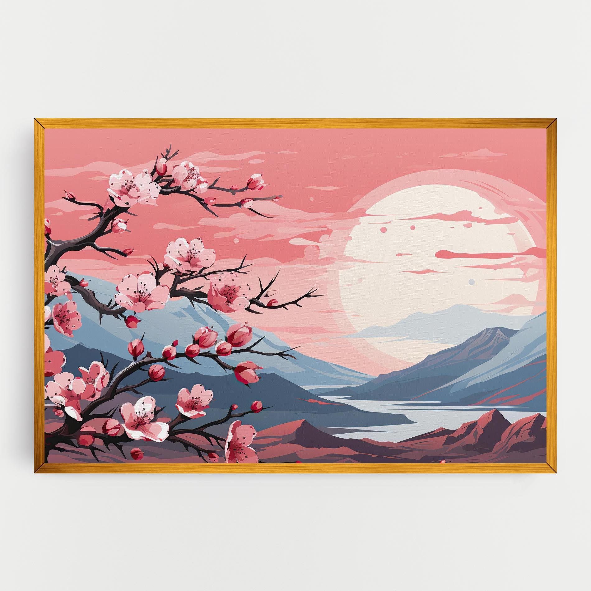 Vászonkép Chinese Cherry Blossoms mockup 0