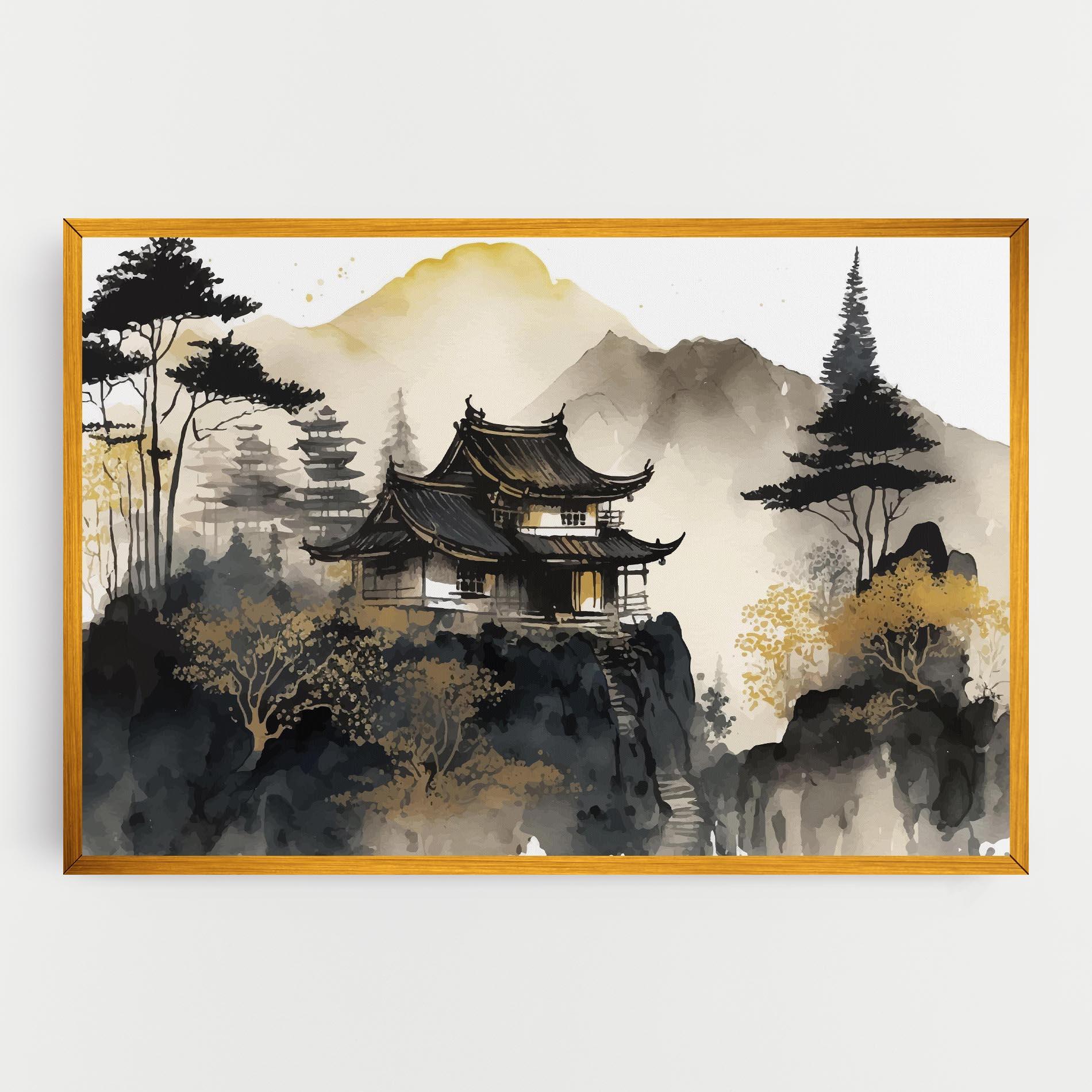 Vászonkép Japanese Temple mockup 0