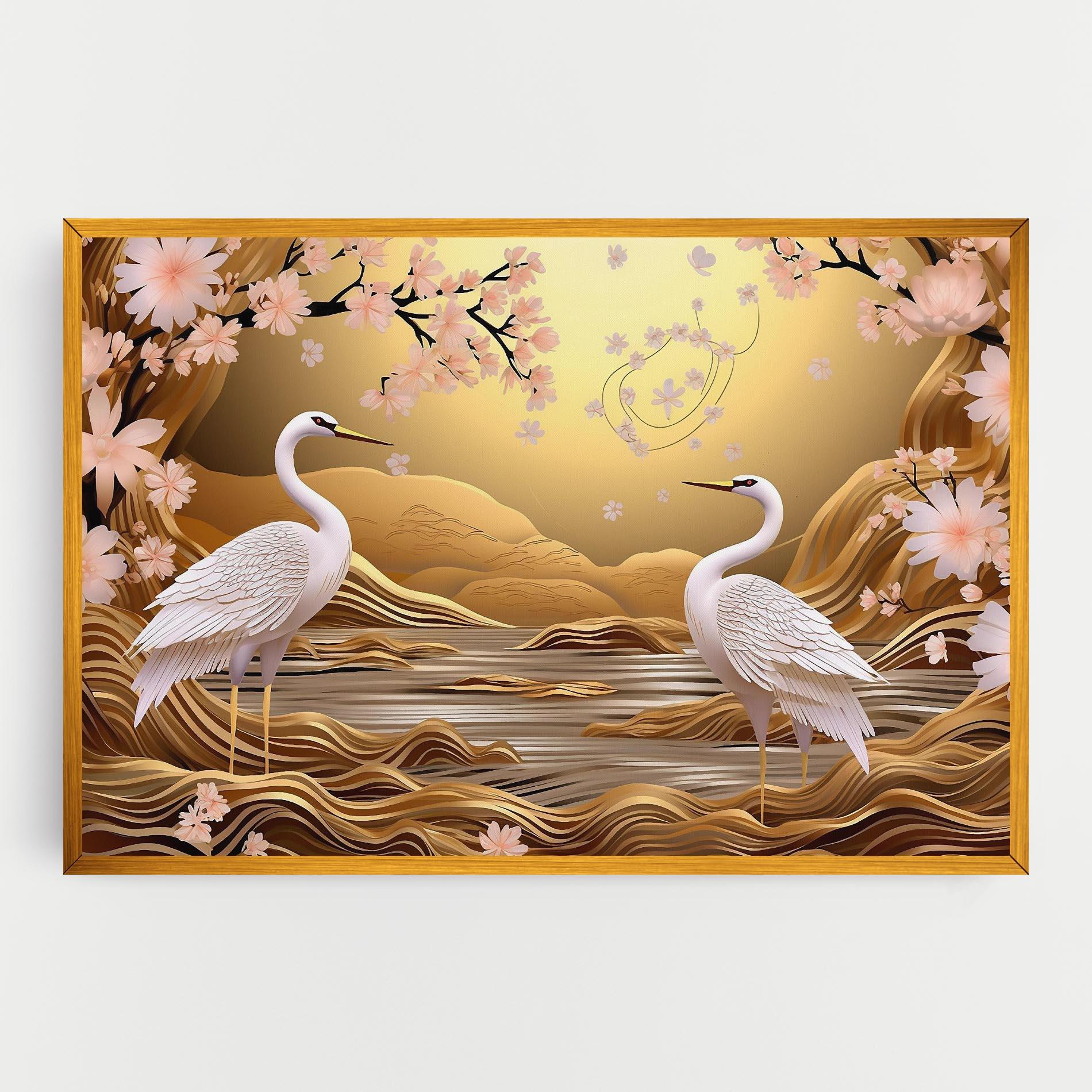 Vászonkép Pink Chinese Flowers mockup 0