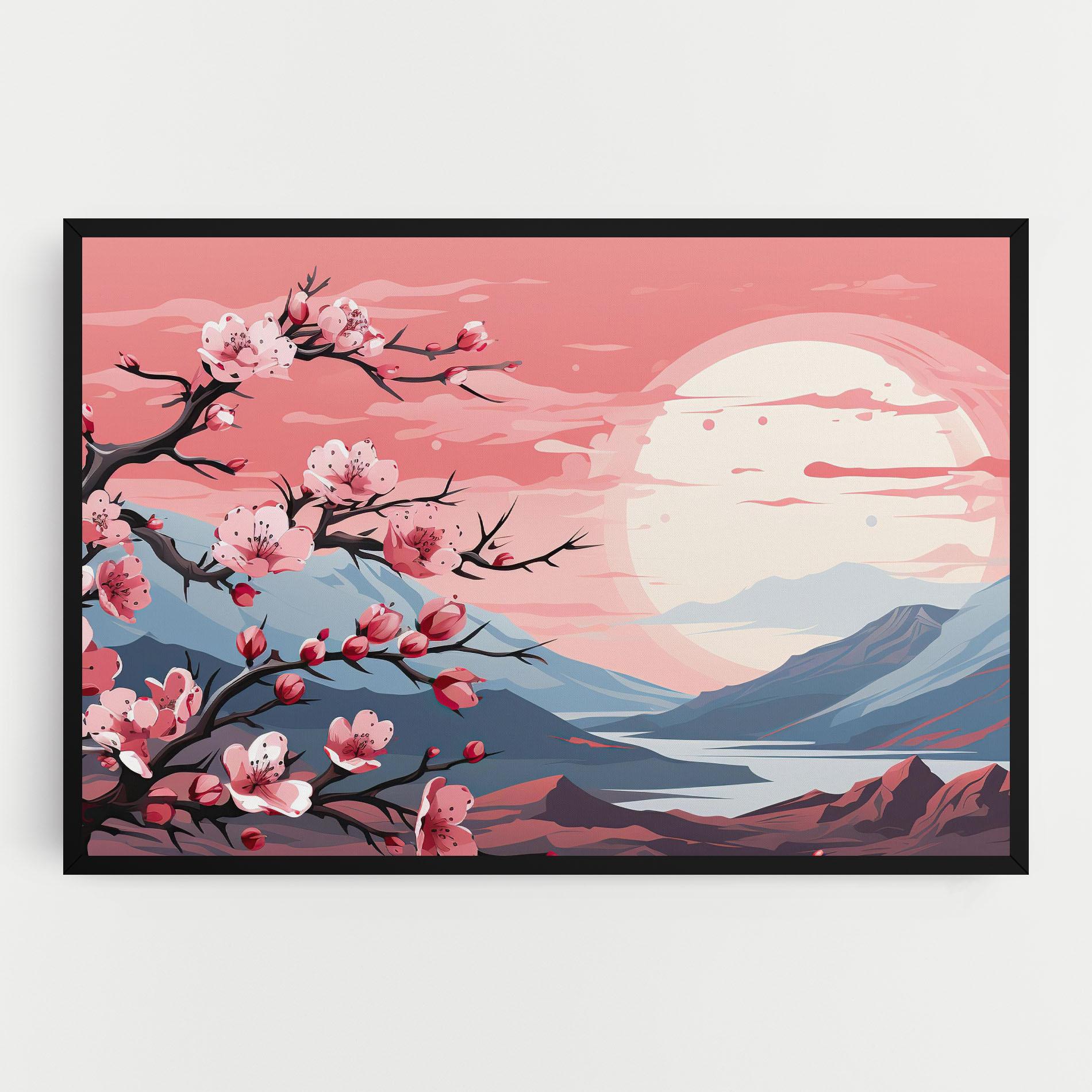 Vászonkép Chinese Cherry Blossoms mockup 0