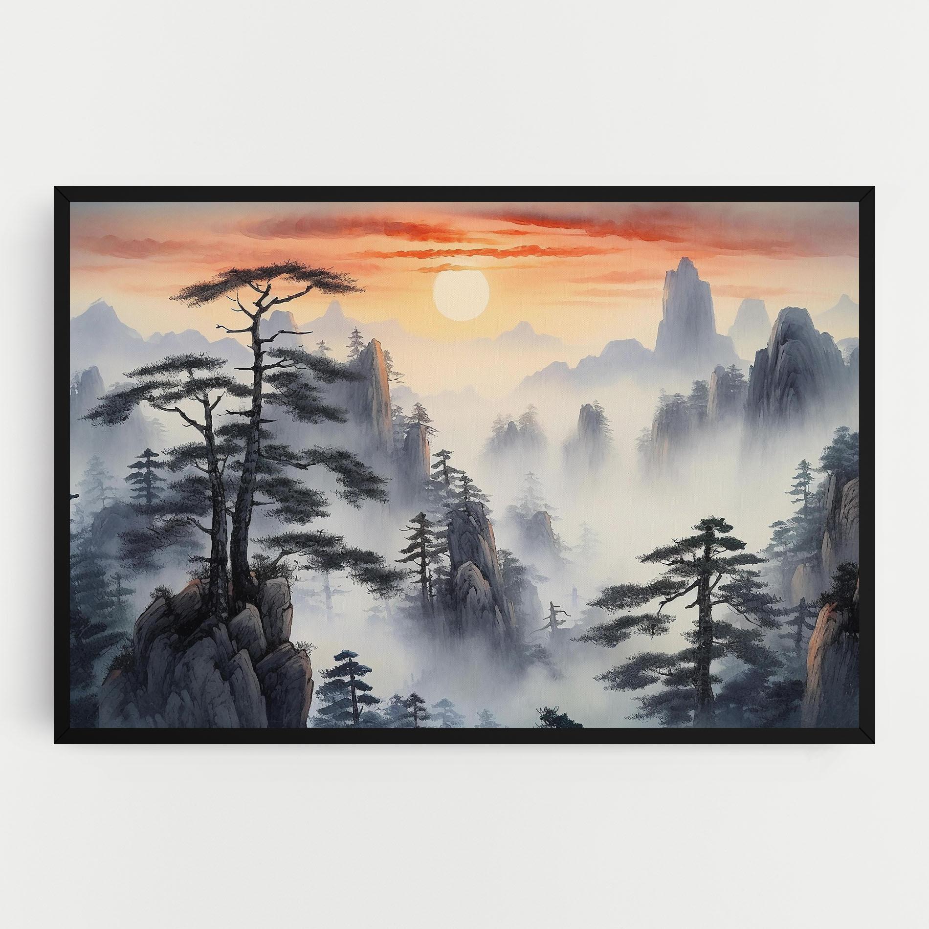 Vászonkép Fog Trees mockup 0