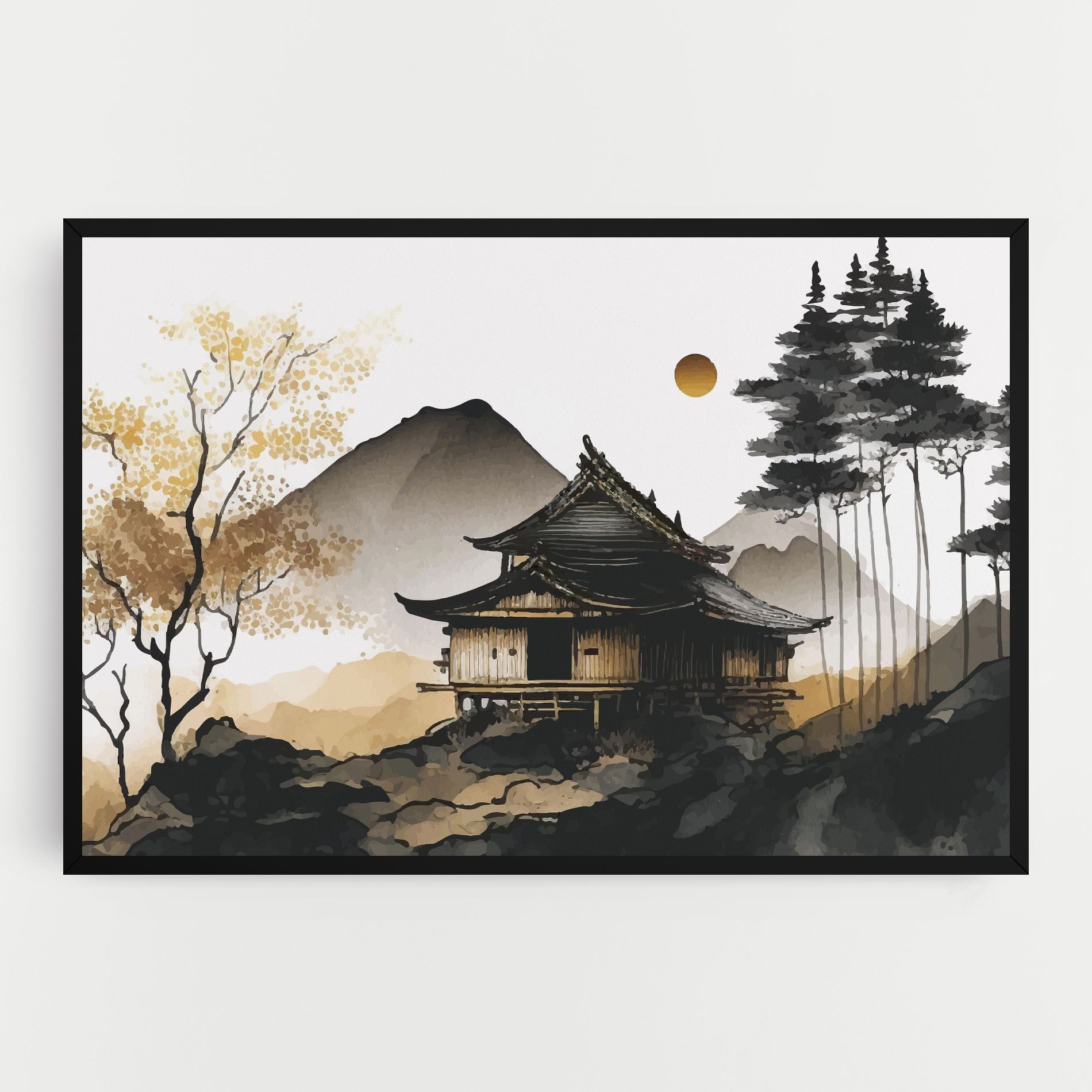 Gold Japanese Temple mockup 0