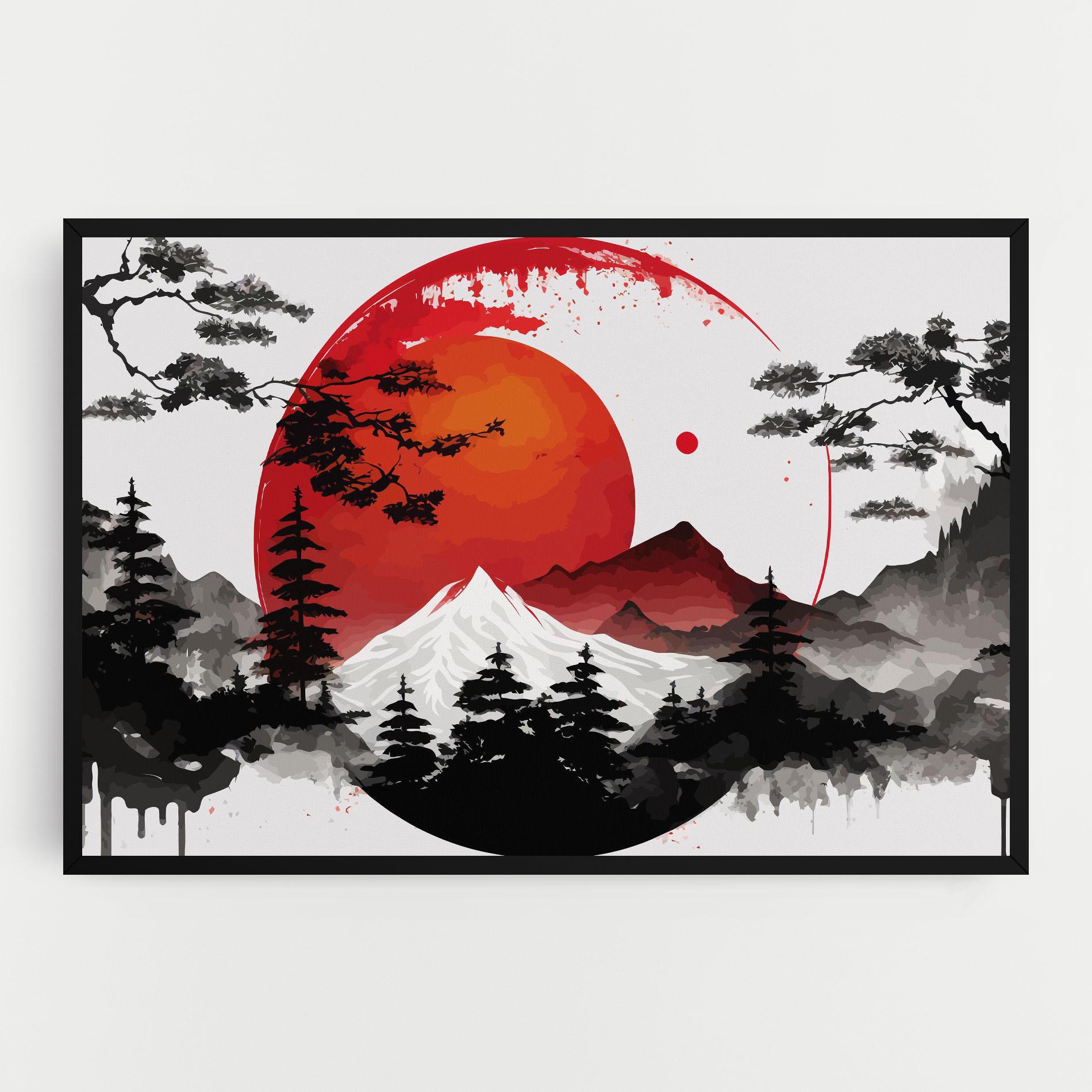 Vászonkép Yin Yang Mountain mockup 0