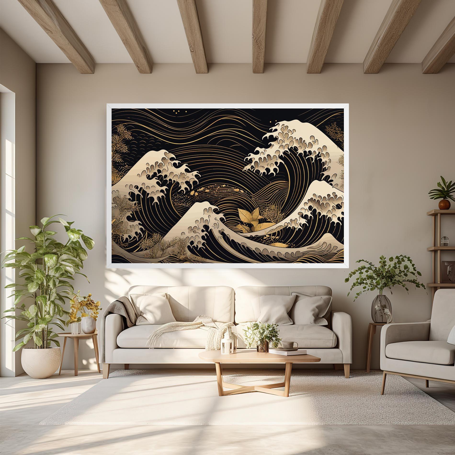 Vászonkép Asiatic Gold Wave mockup 6