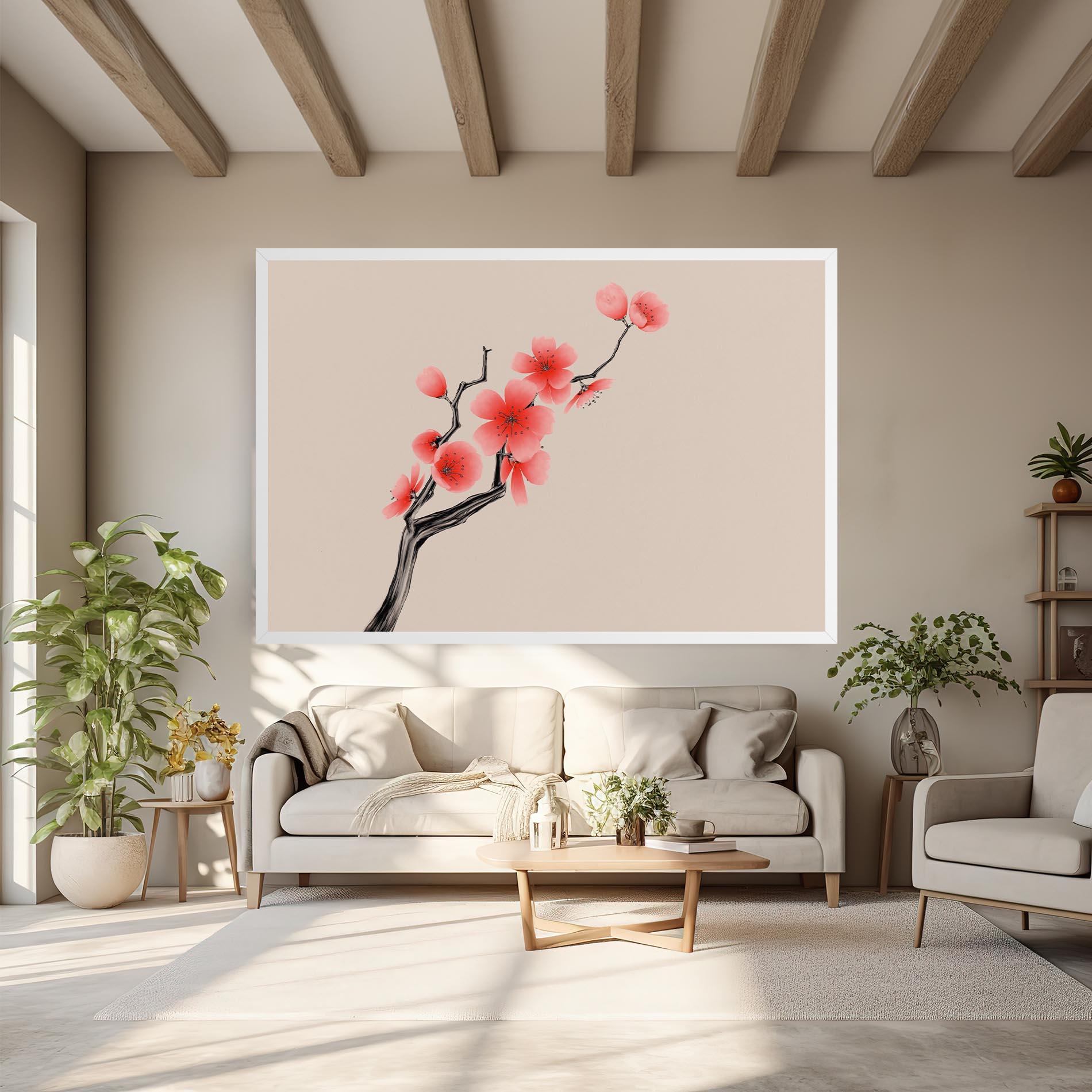 Vászonkép Chinese Plum Blossom mockup 6