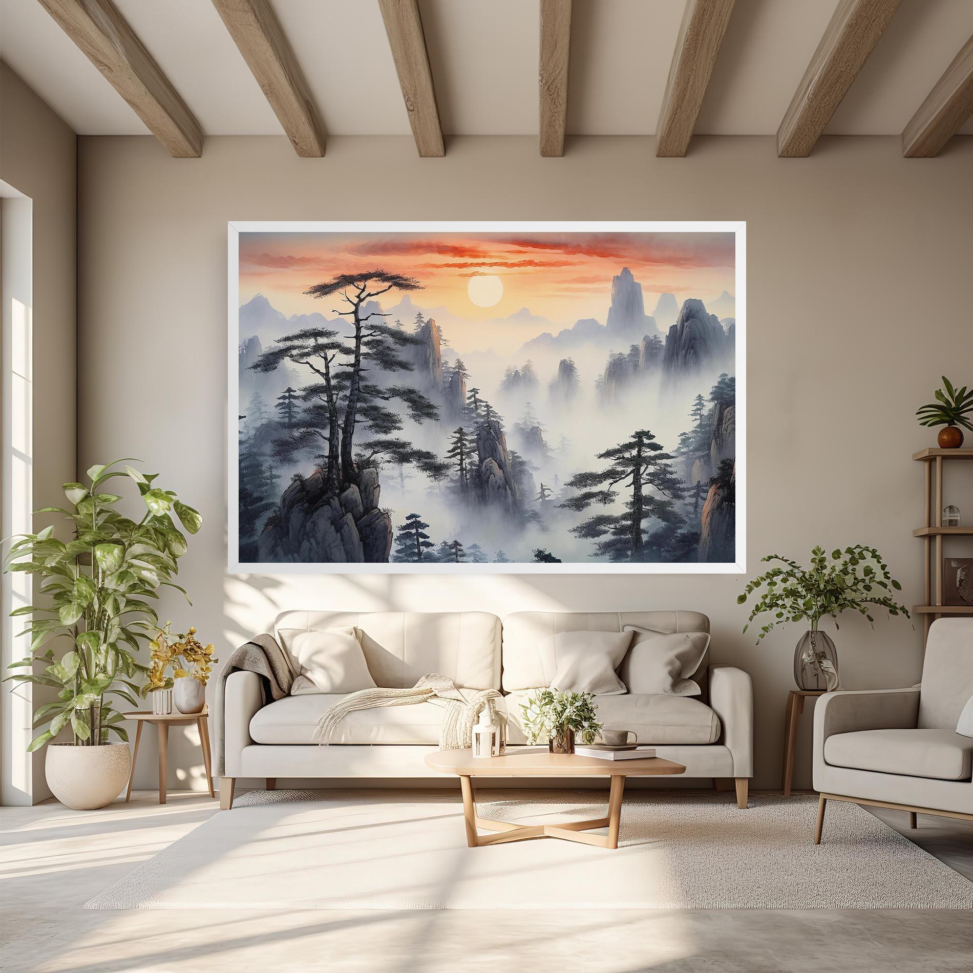 Vászonkép Fog Trees mockup 6