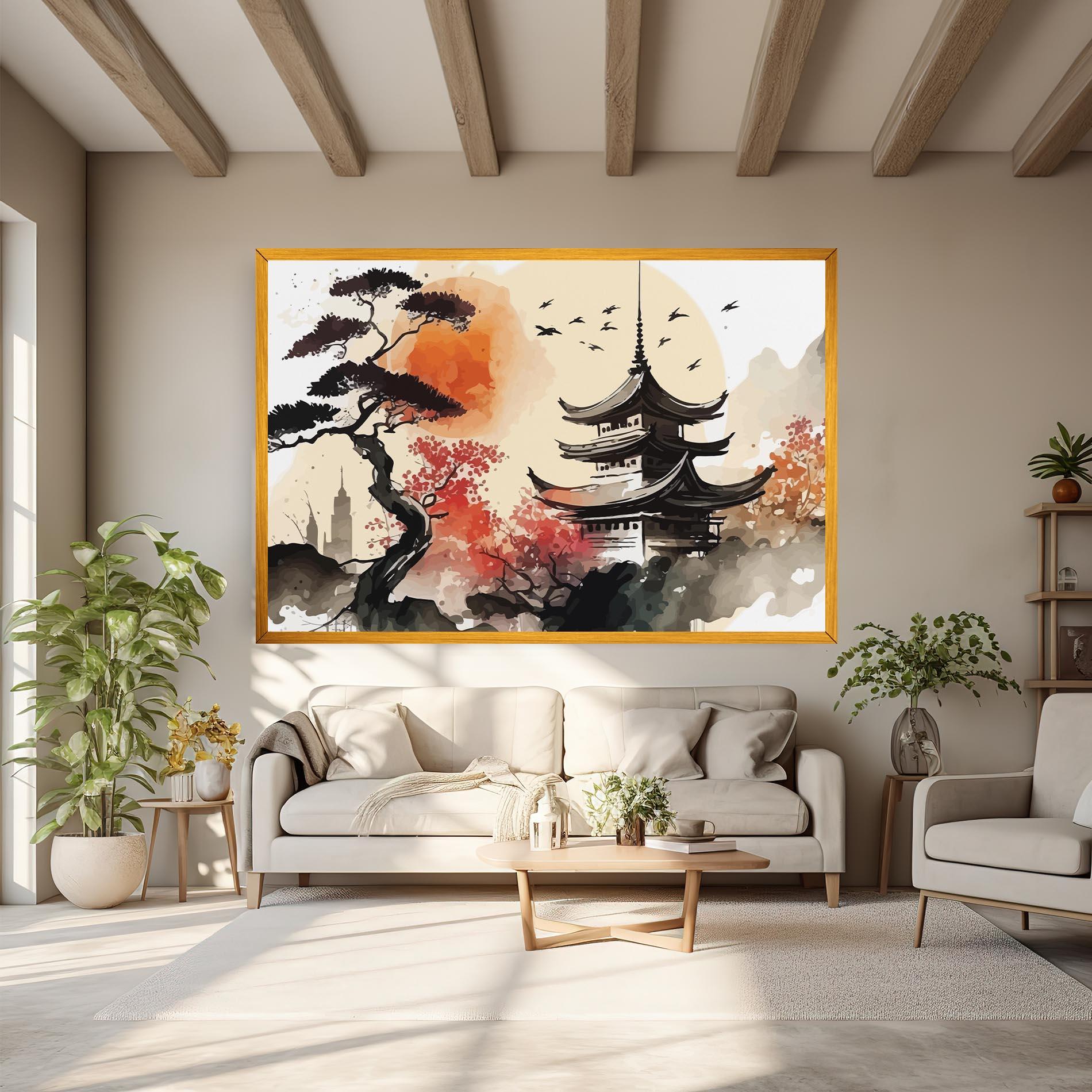 Vászonkép Asiatic Beautiful View mockup 6