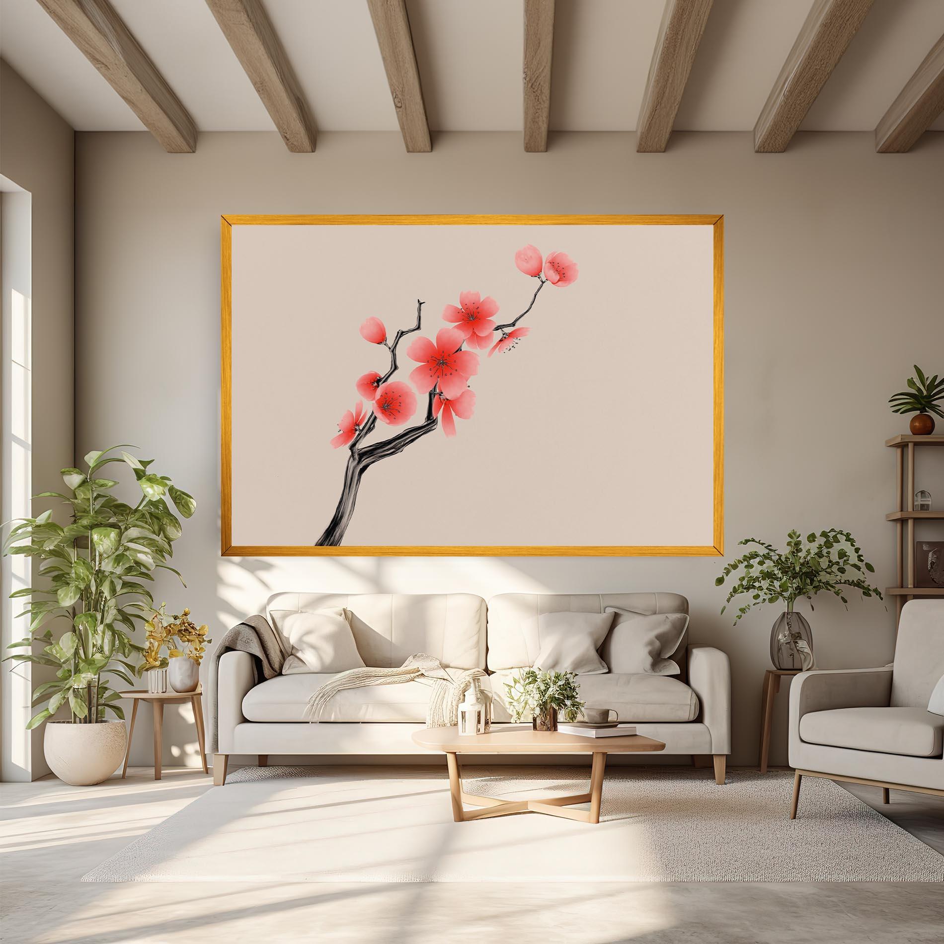 Vászonkép Chinese Plum Blossom mockup 6