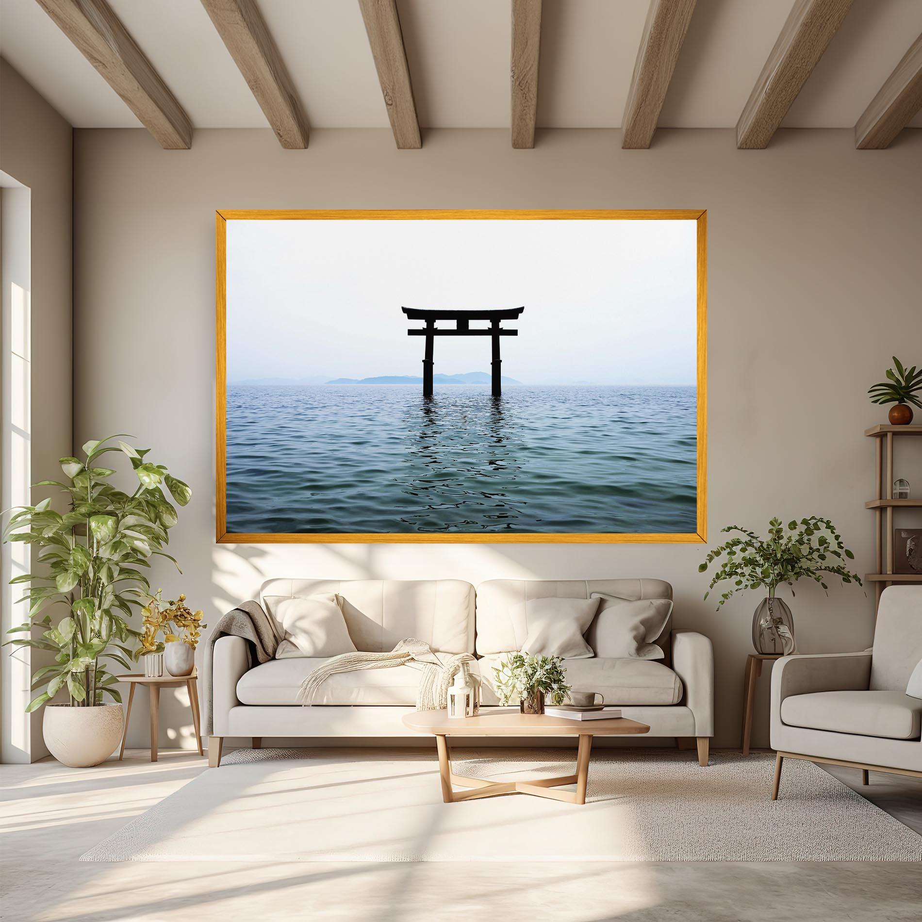 Vászonkép Japan Lake Gate mockup 6