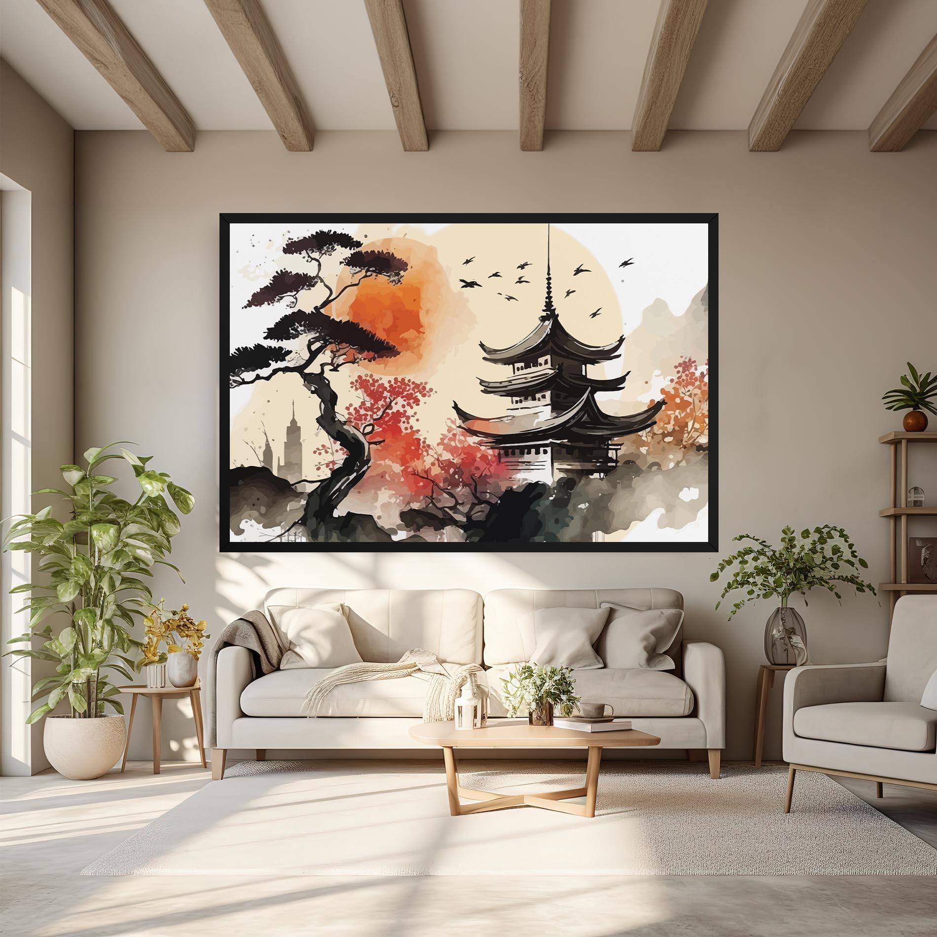 Vászonkép Asiatic Beautiful View mockup 6