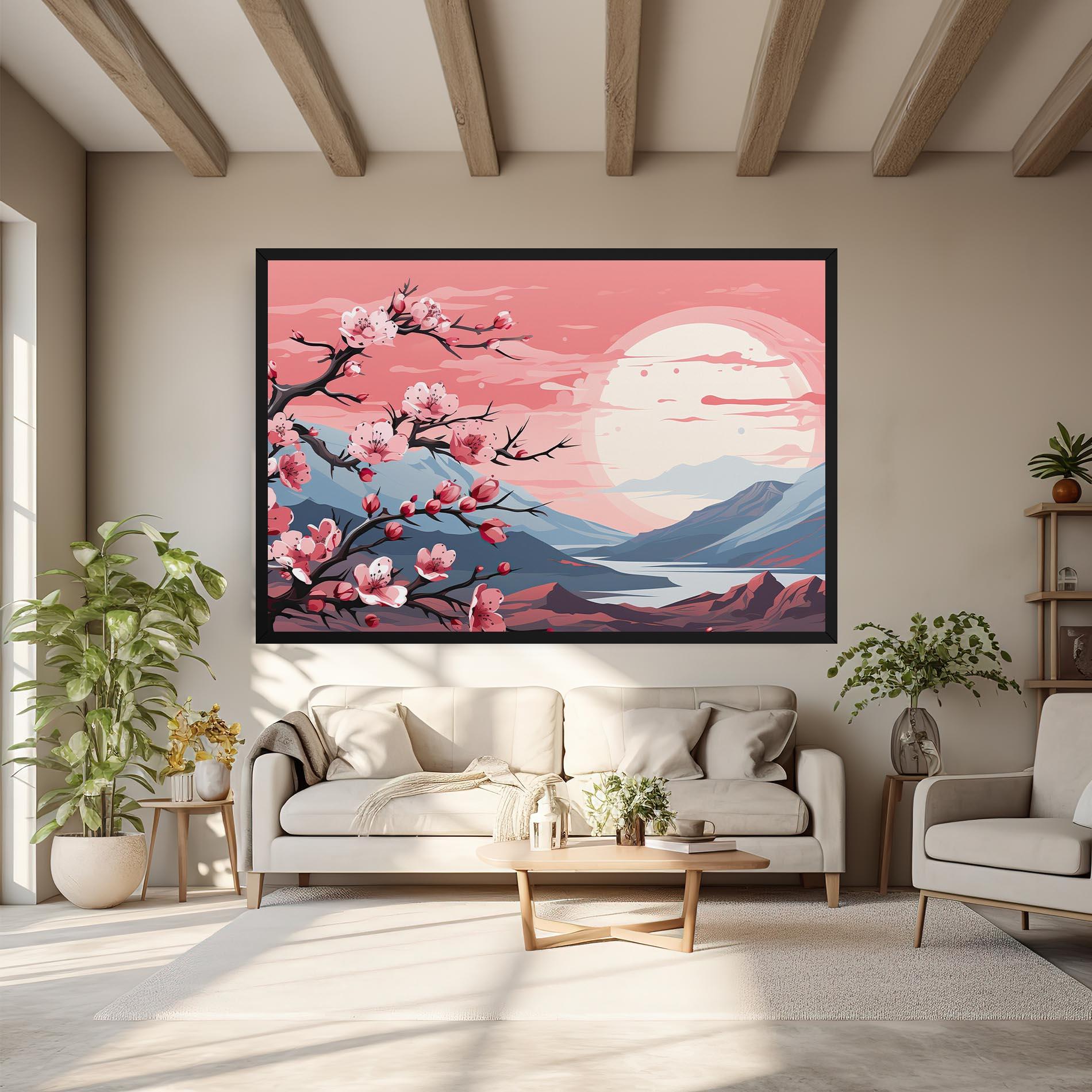 Vászonkép Chinese Cherry Blossoms mockup 6