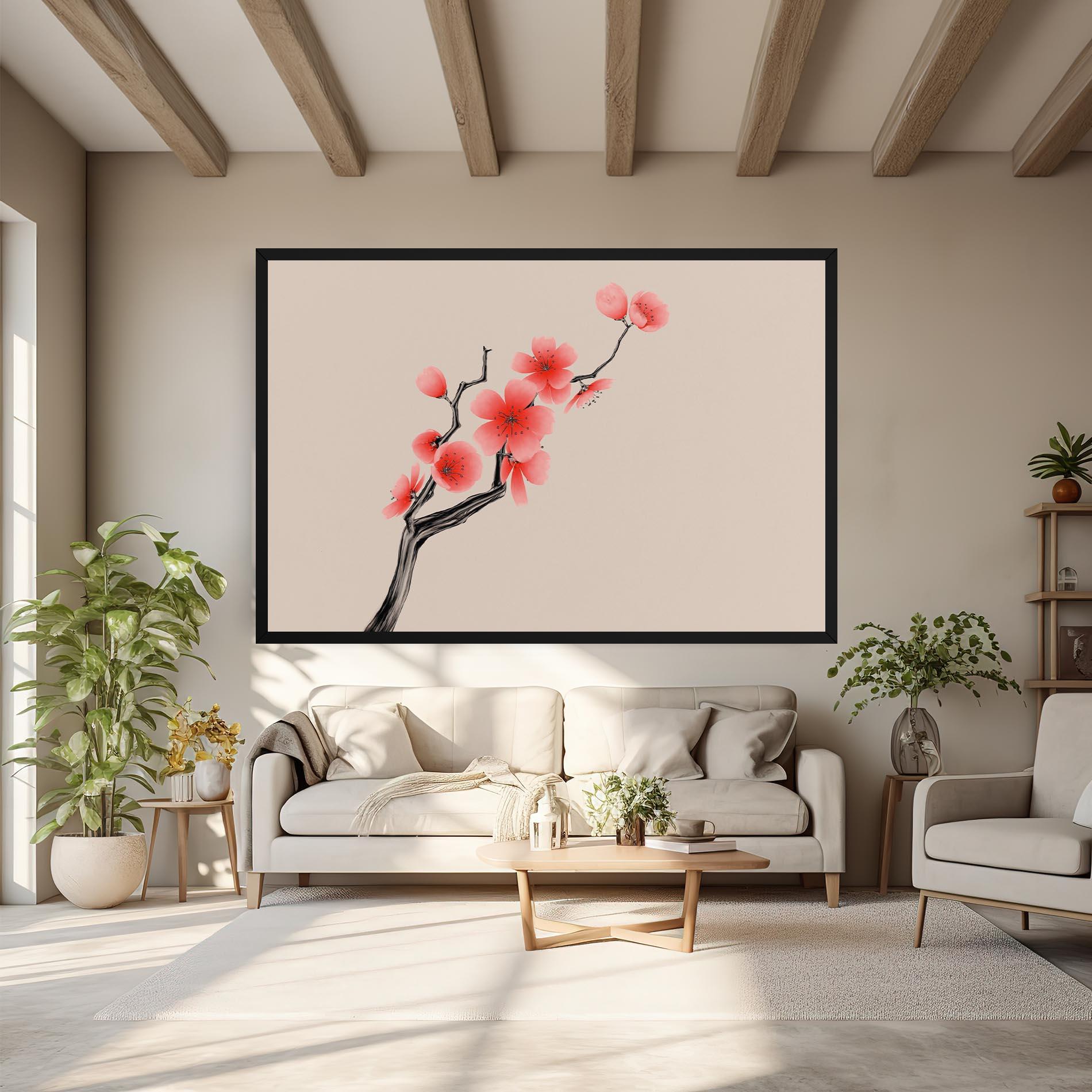 Vászonkép Chinese Plum Blossom mockup 6