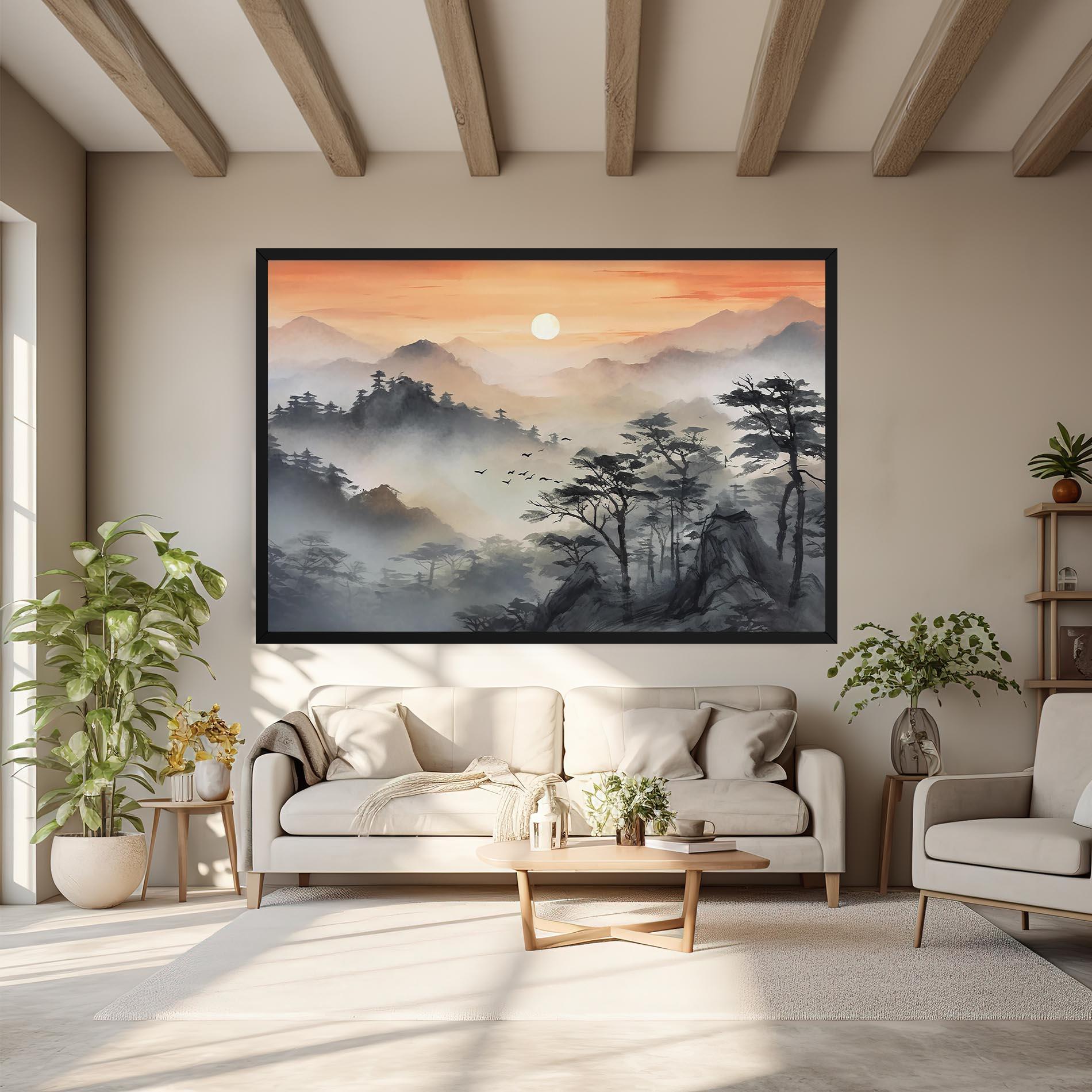 Vászonkép Sunset Fog mockup 6