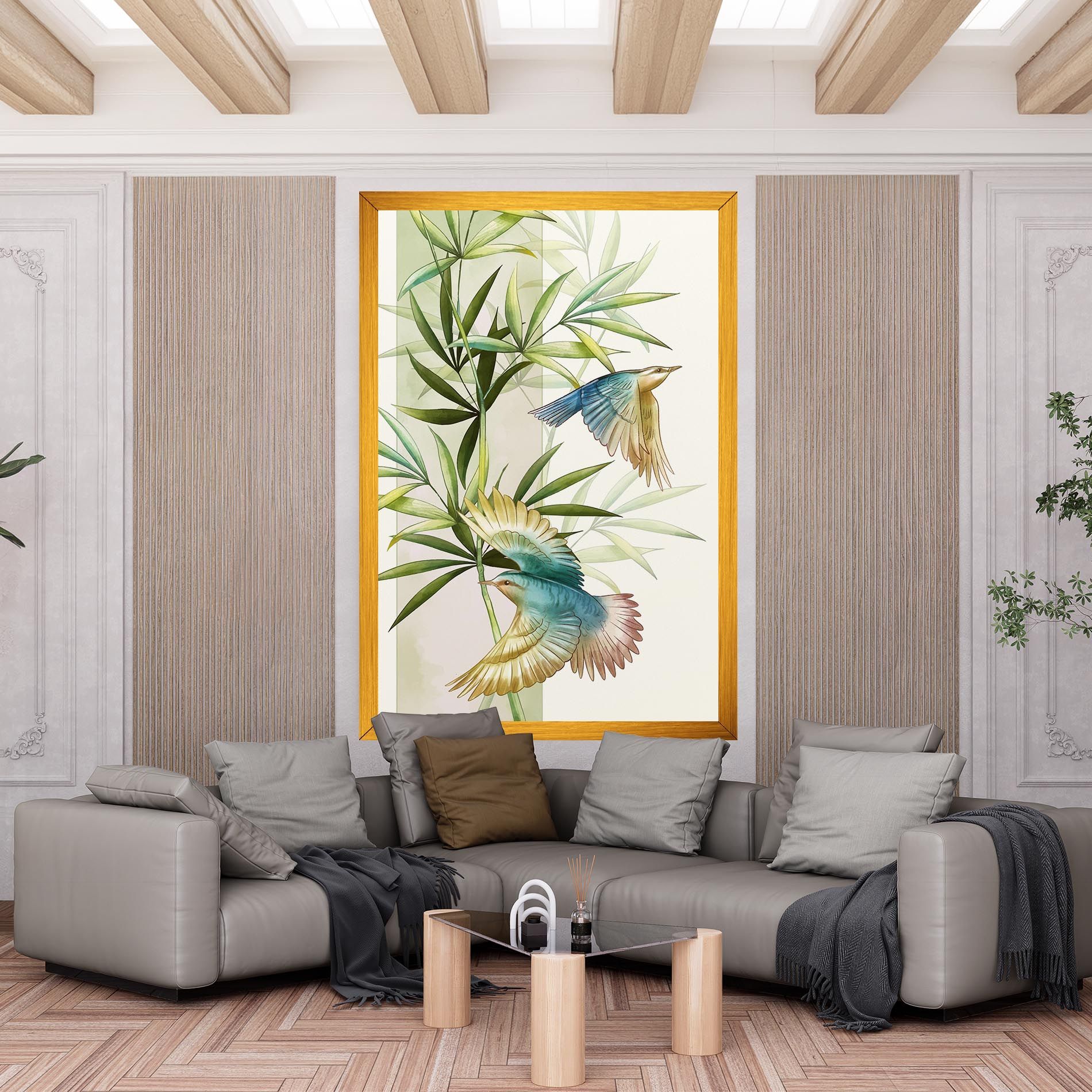 Asiatic Blue Birds mockup 6