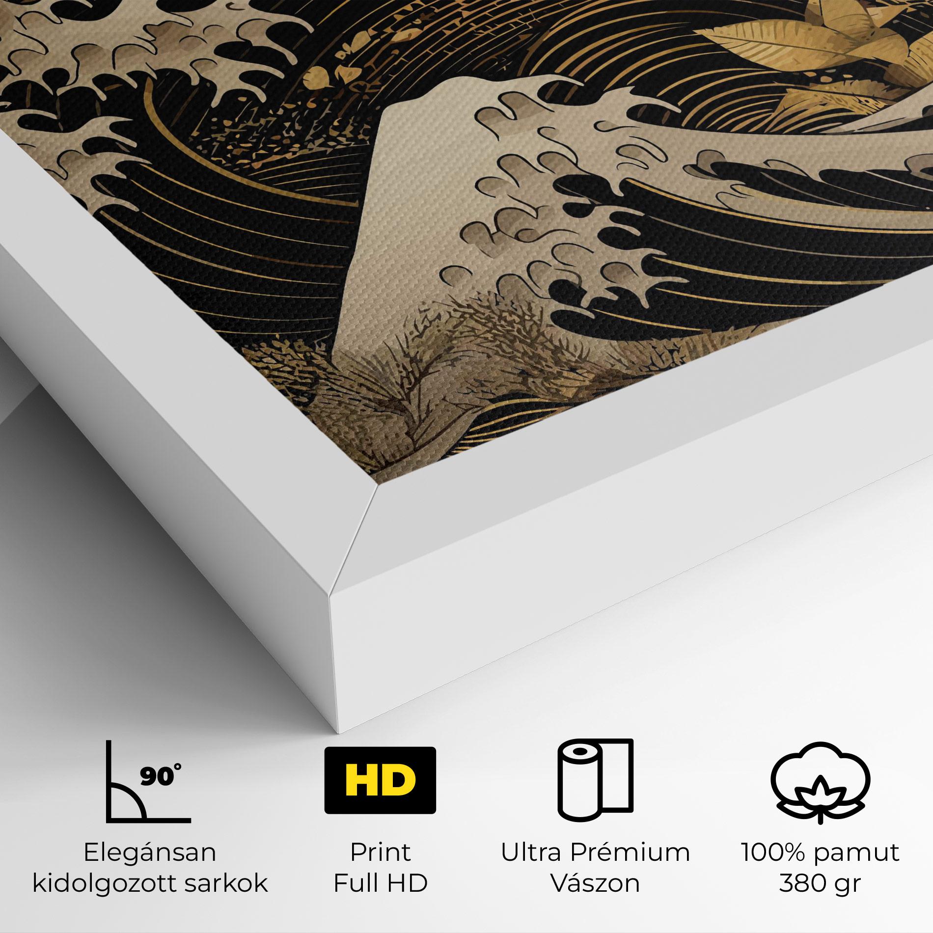 Vászonkép Asiatic Gold Wave mockup 4