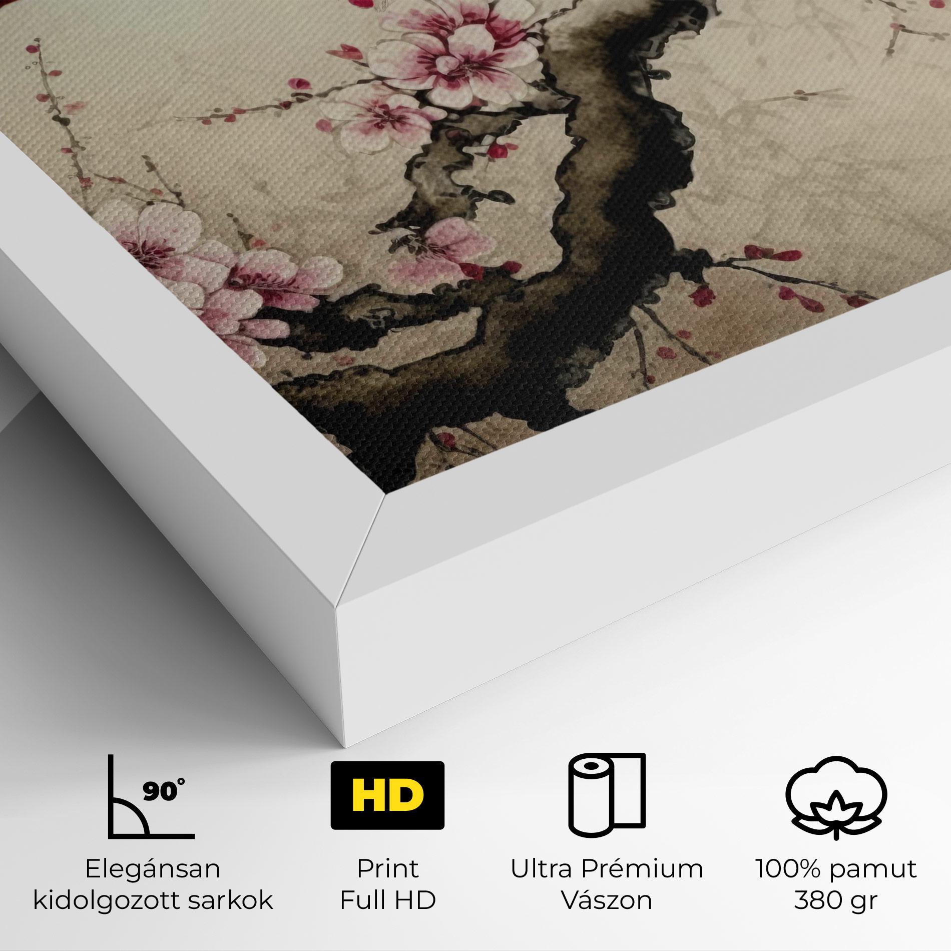 Vászonkép Cherry Blossom Birds mockup 4