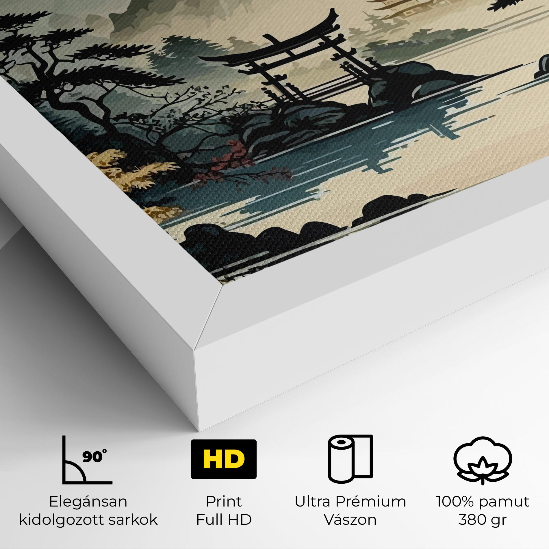 Vászonkép Cream Chinese Mountain mockup 4