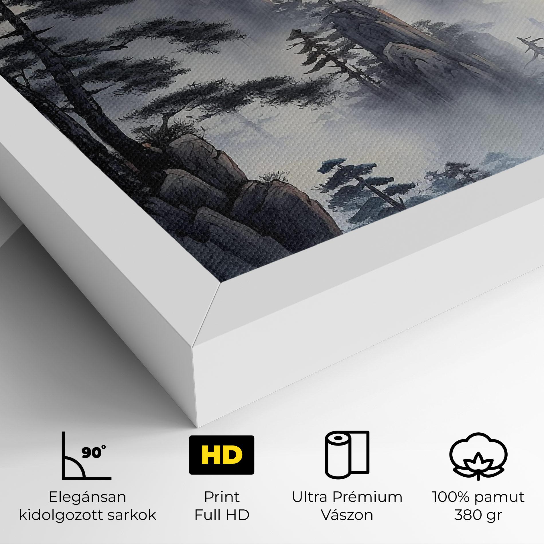 Vászonkép Fog Trees mockup 4