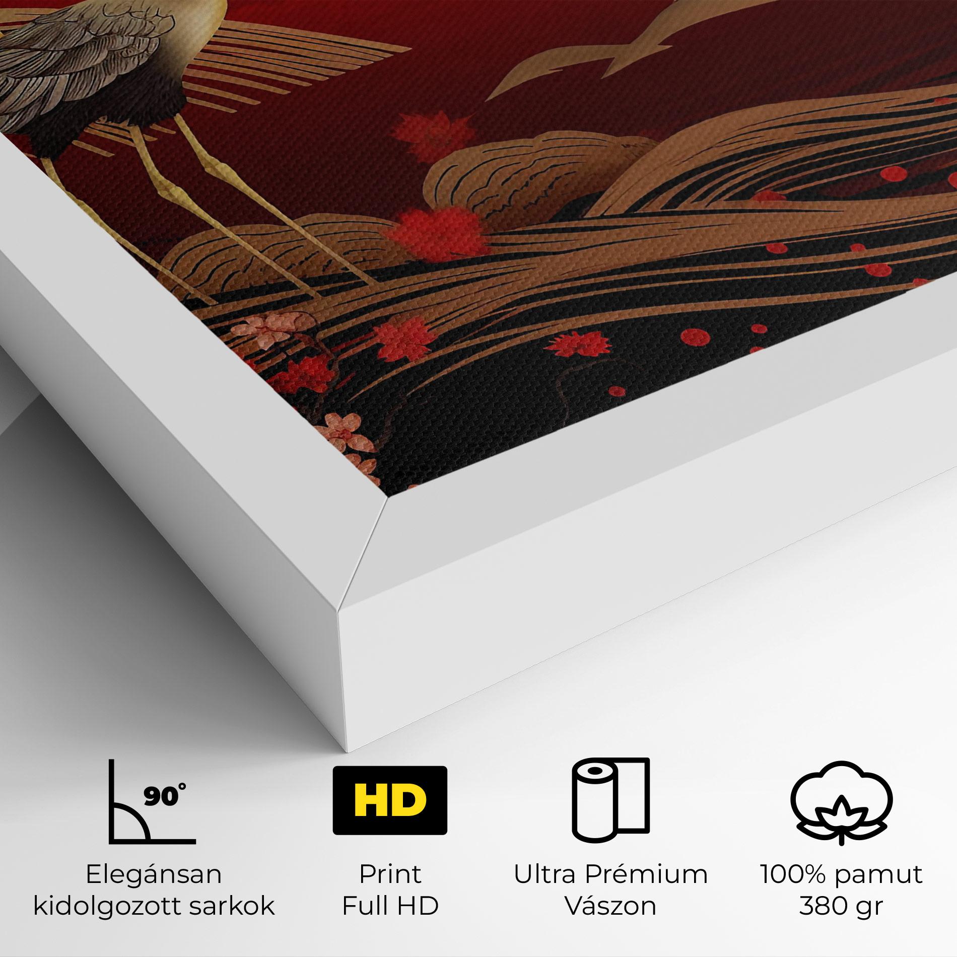 Vászonkép Gold Landscape Painting mockup 4